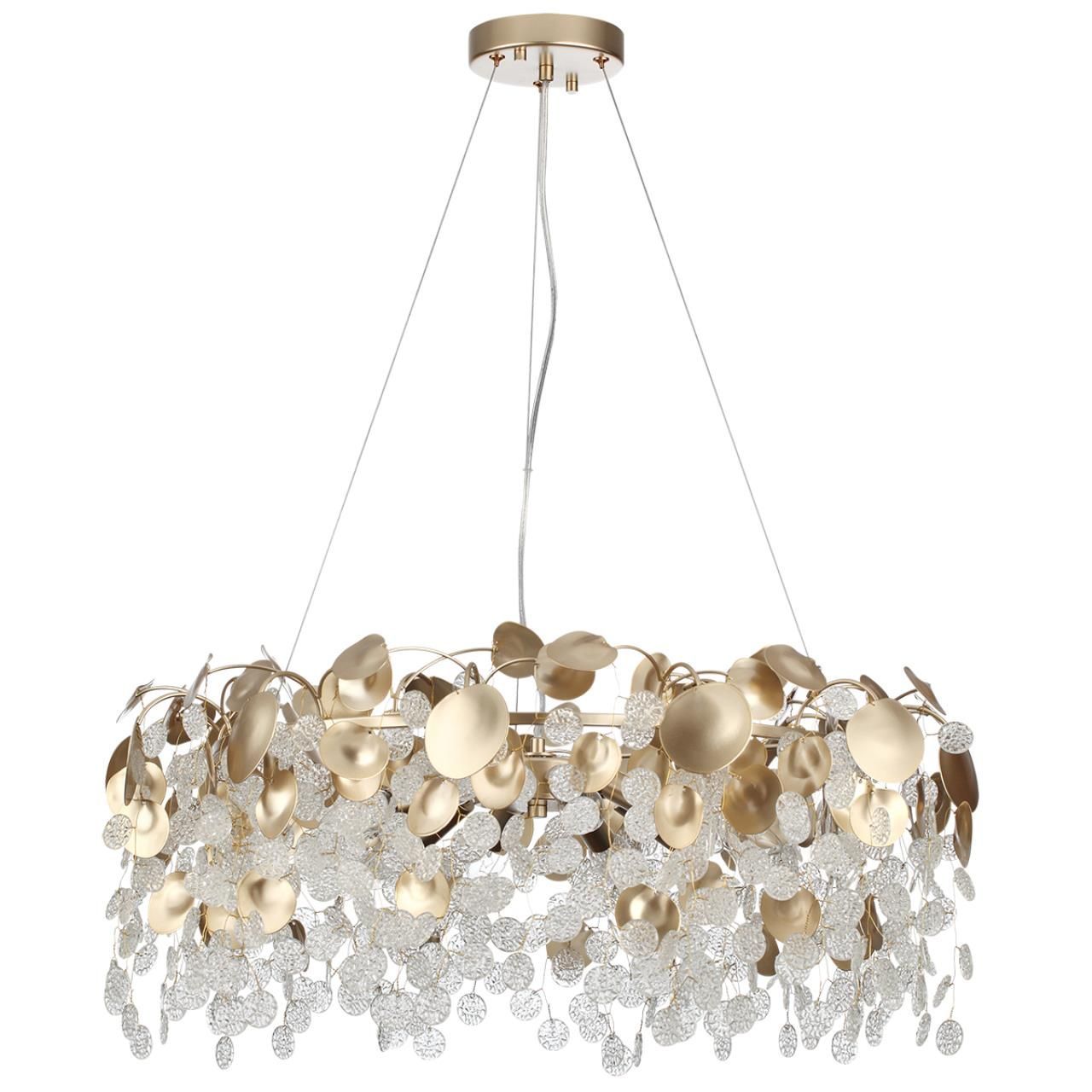 Odeon Light 5104/10 CLASSIC ODL26 633 металл/стекло Люстра E14 10*40W 220В IP20 COINS фото