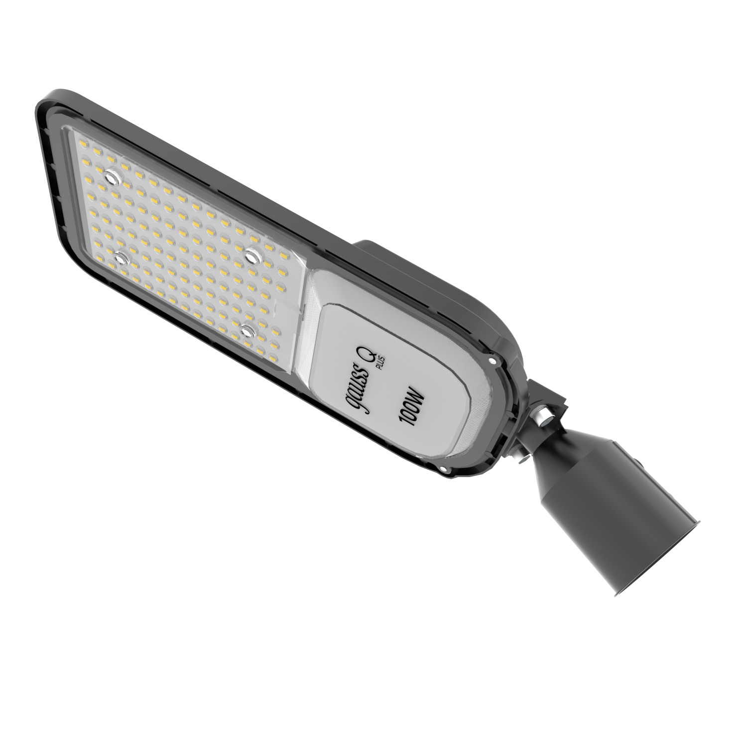 Gauss Светильник уличный Qplus 100W 12000lm 5000K 120-260V IP65 455*180*49мм черный КСС 