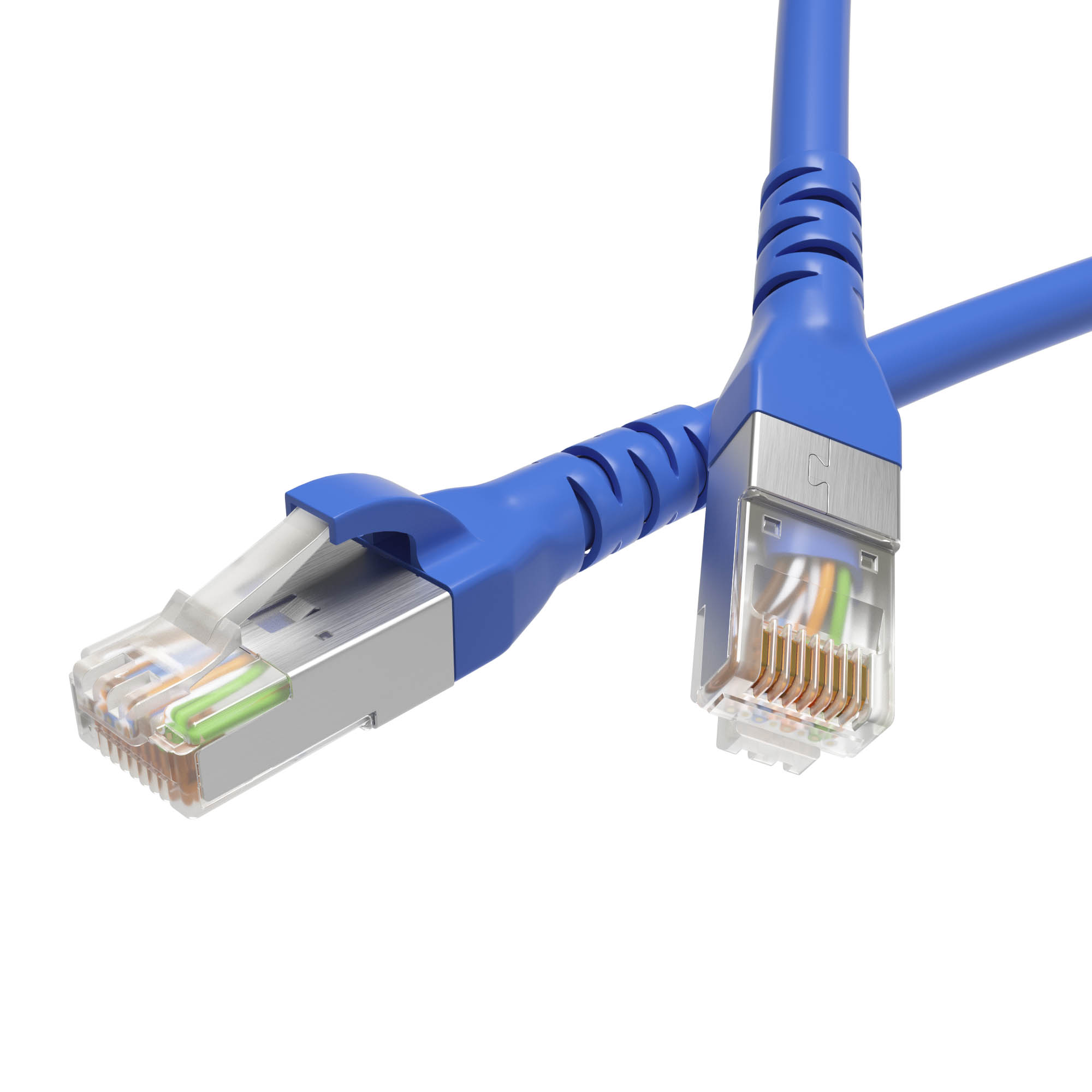 DKC Патч-корд экранированный CAT5E F/UTP 4х2, LSZH, синий, 10.0м фото