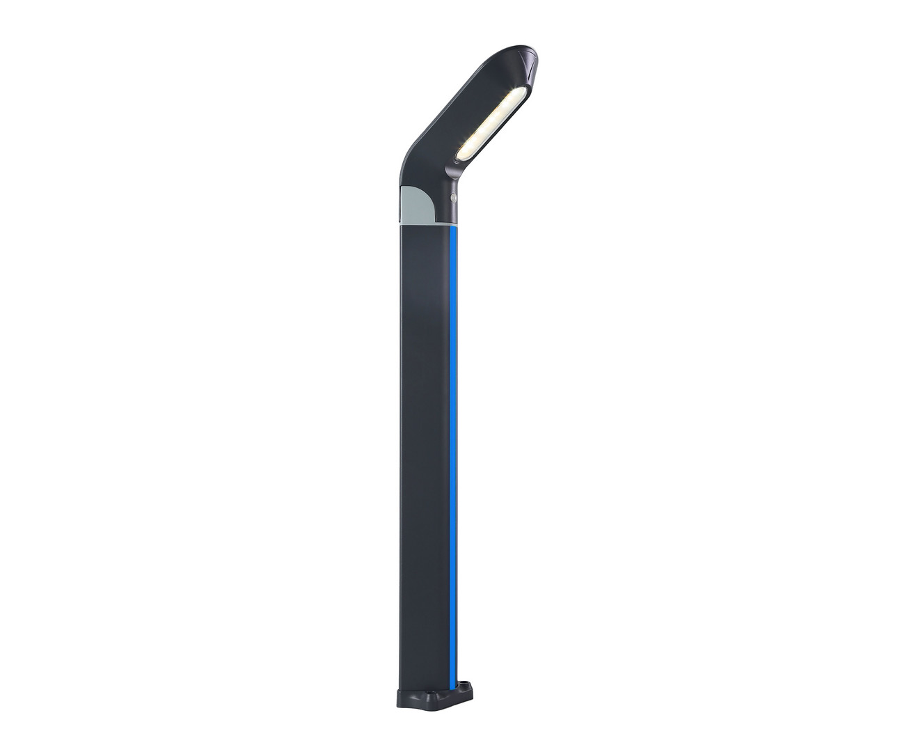 Kink Light 09200-F,16(05) Светильник уличный серый с солнечной батареей w10*24 h80 Led 10W (3000K) Декоративная подсветка синий. фото