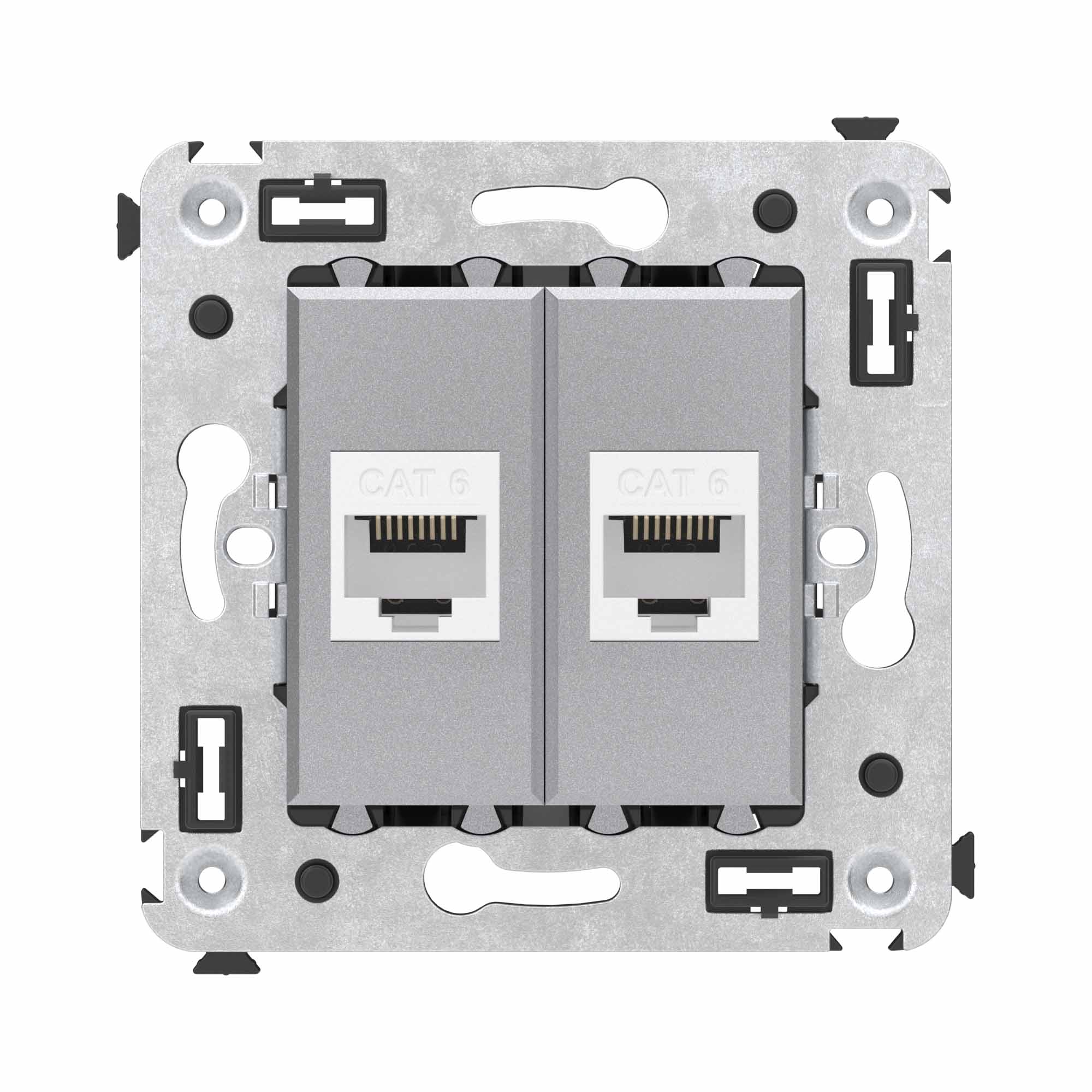 DKC Avanti Компьютерная розетка RJ-45 без шторки в стену, кат.6 двойная, 