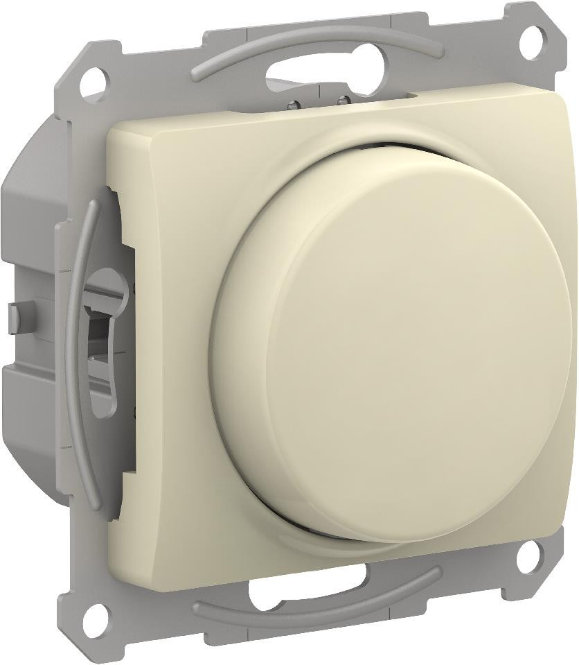 Systeme Electric Glossa Беж Светорегулятор (диммер) повор-нажим, LED, RC, 400Вт, мех. фото