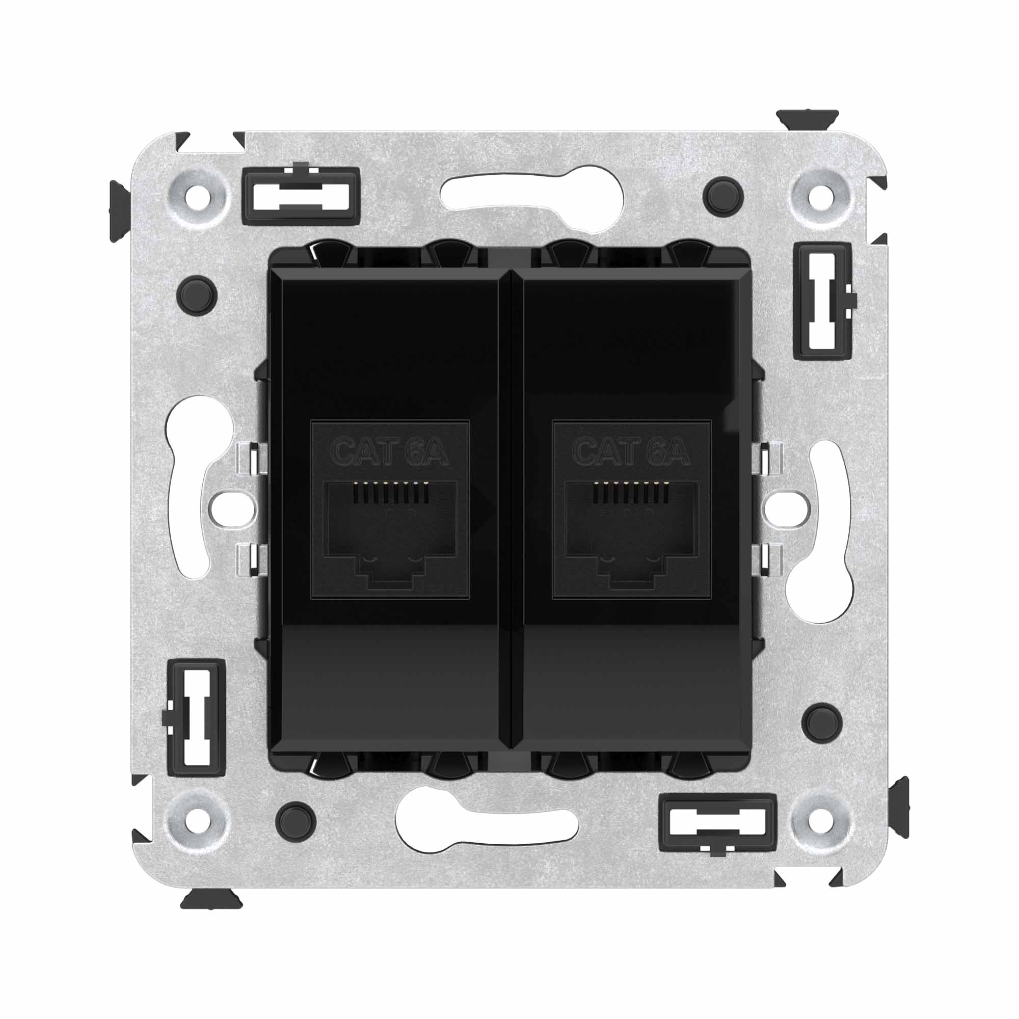 DKC Avanti Компьютерная розетка RJ-45 без шторки в стену, кат.6А двойная, 