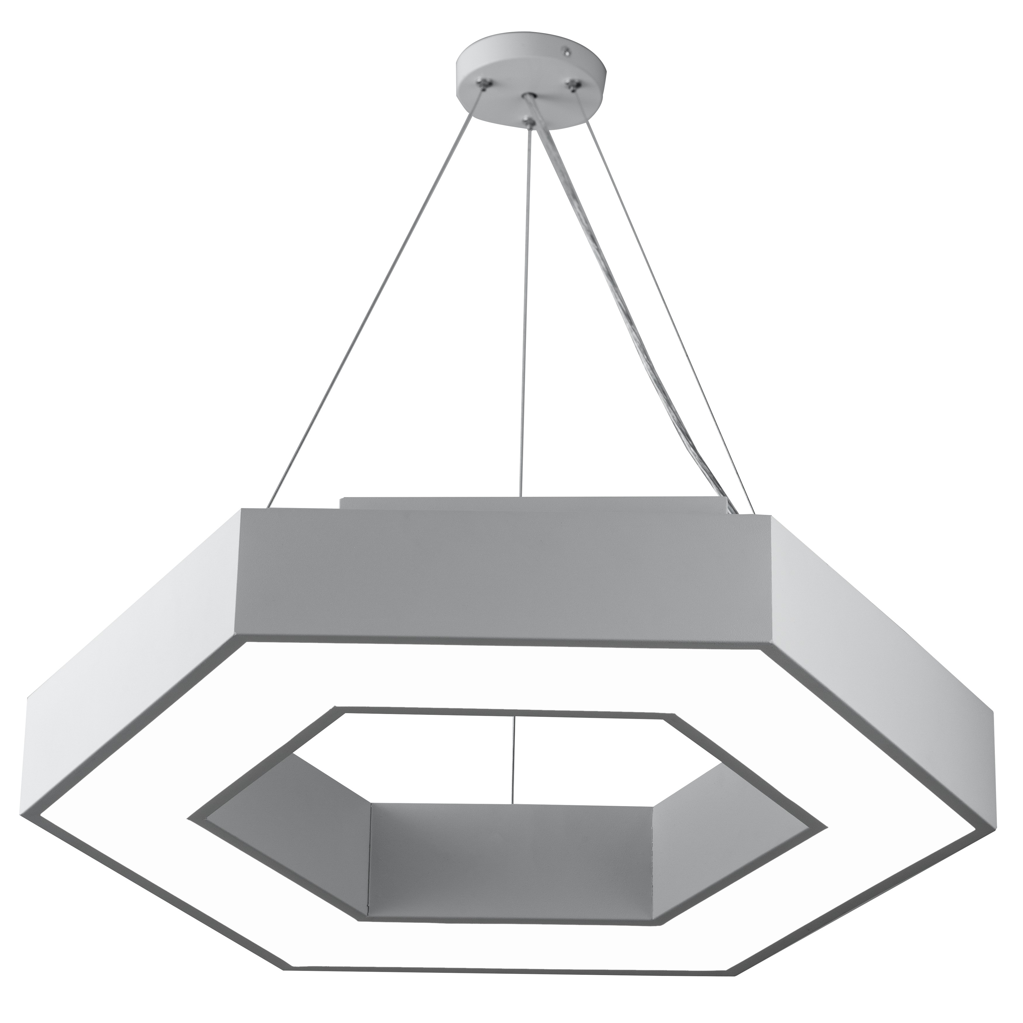 ЭРА Светильник LED Geometria SPO-123-W-40K-045 Hexagon 45Вт 4000К 2500Лм IP40 600*600*80 белый подвесной фото