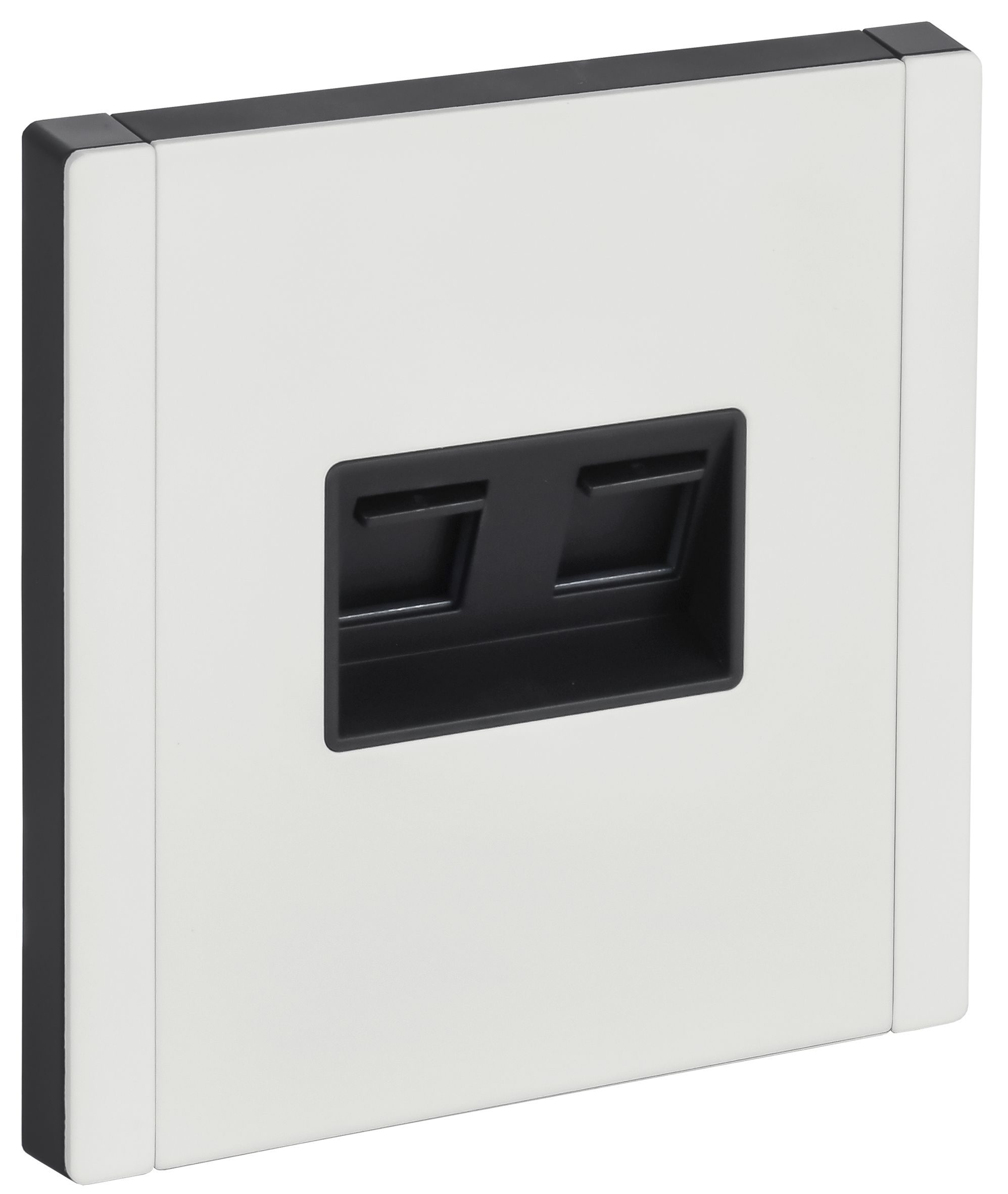 IEK FORTE&PIANO Металл Белый Розетка комп. 2-ая RJ45 кат.5E FP233M фото