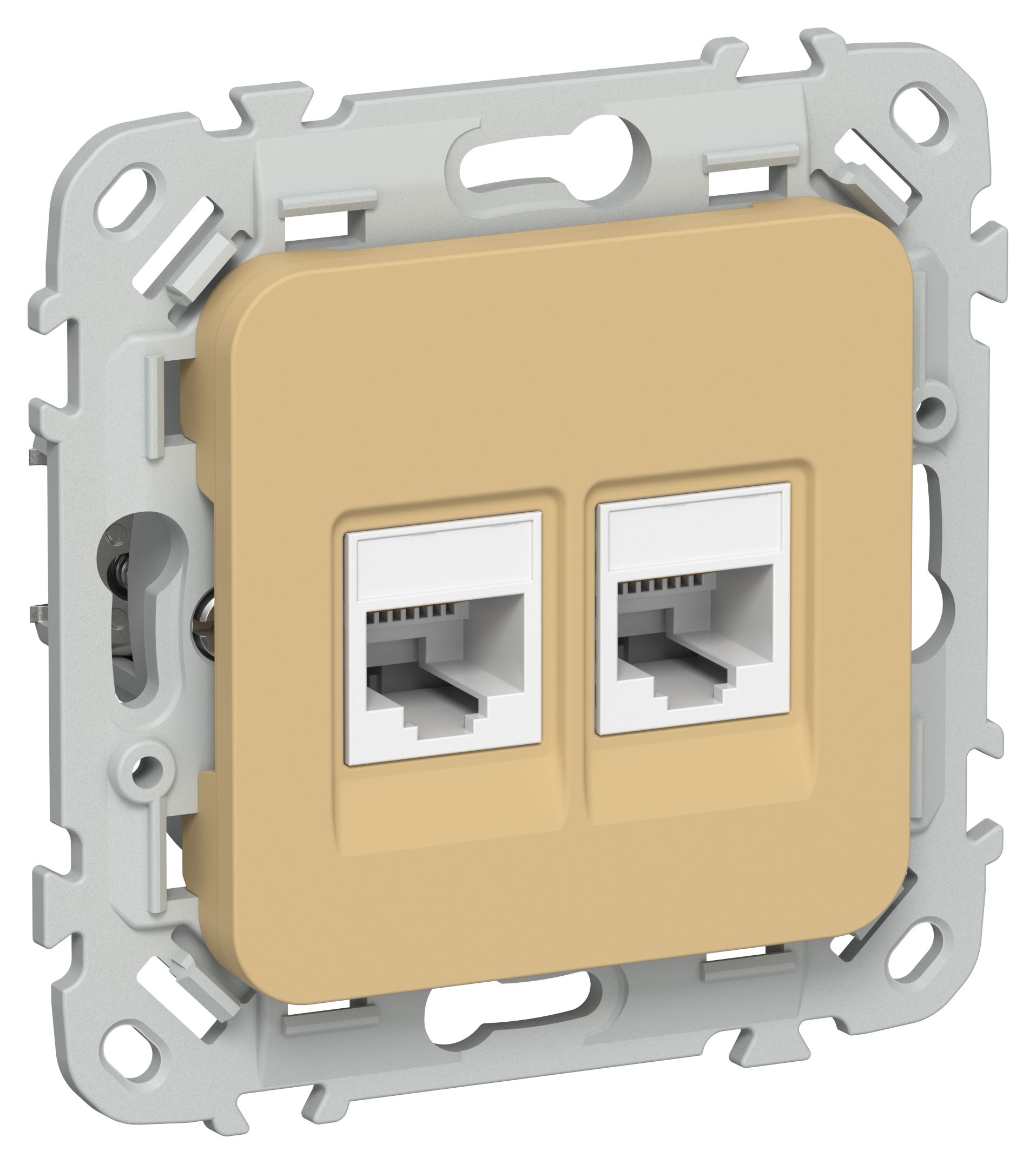 IEK FLITE Шамуа Розетка 2-местная компьютерная RJ45 категория 5Е UTP фото