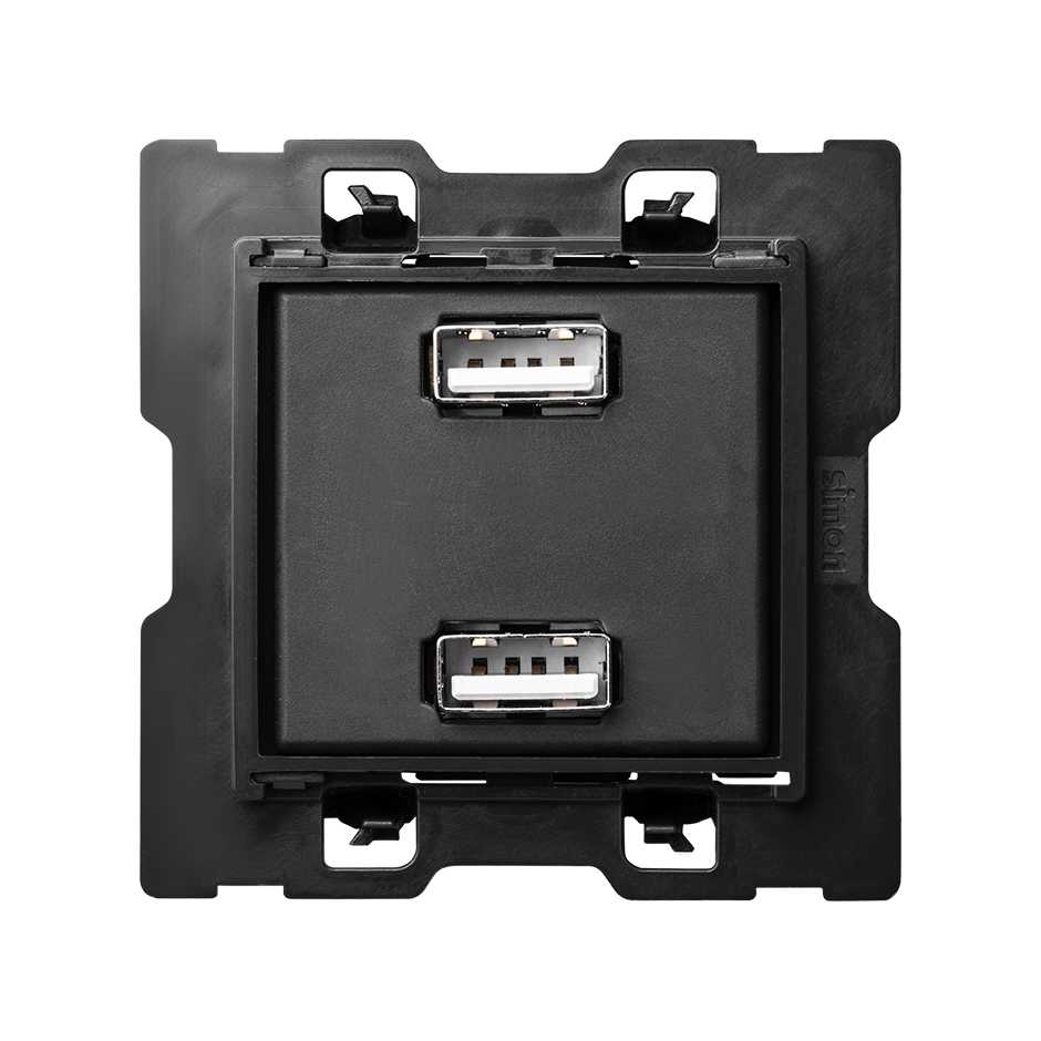 Simon 100 Зарядное устройство 2хUSB 230В~ c 2 выходами 2.1A 5В фото