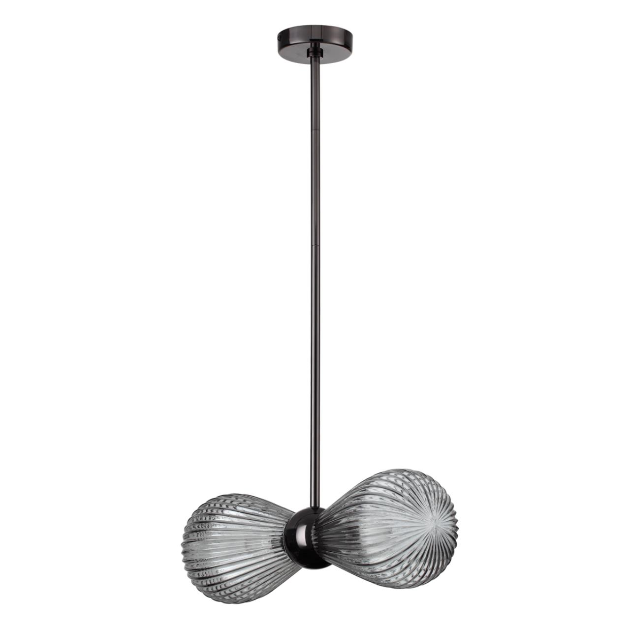 Odeon Light 5417/2 MODERN ODL_EX23 17 черный хром/дымчатый/металл/стекло Подвес E14 2*40W ELICA фото