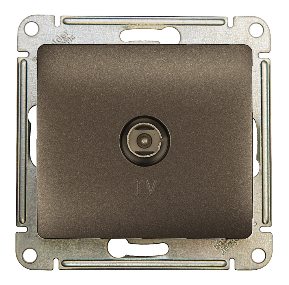 Systeme Electric Glossa Графит Розетка TV проходная 4DB фото