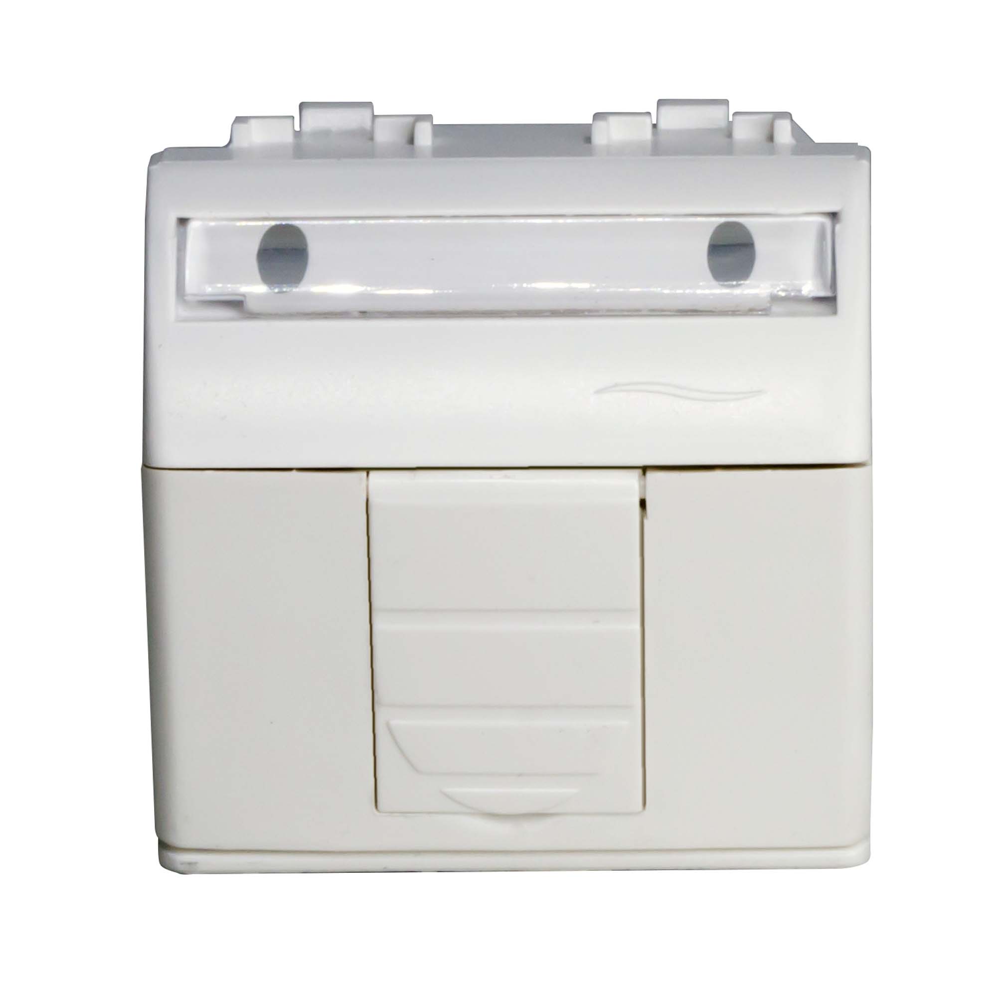 DKC Brava Компьютерная розетка RJ45 кат.5e, Brava, белая, 2мод фото