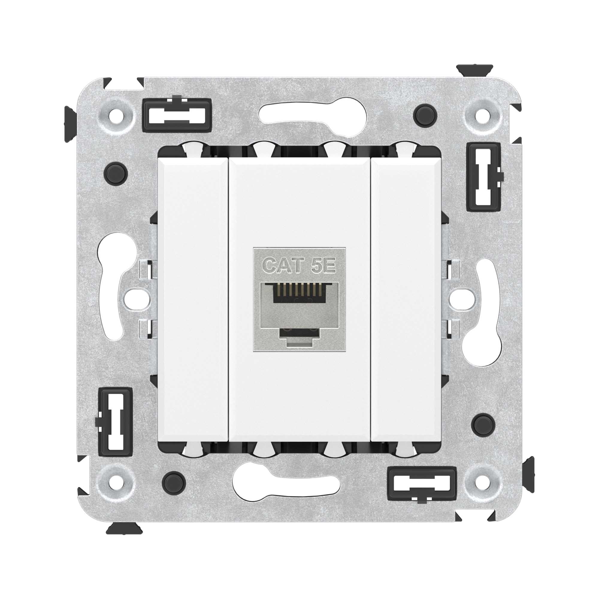 DKC Avanti Компьютерная розетка RJ-45 без шторки в стену, кат.5e одинарная экранированная, 