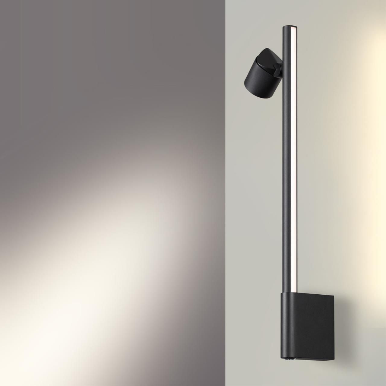 Novotech 359313 OVER NT24 000 черный Светильник настенный диммируемый (выключатель) IP20 LED 7W+7W 4000K 220-240V FERMO фото