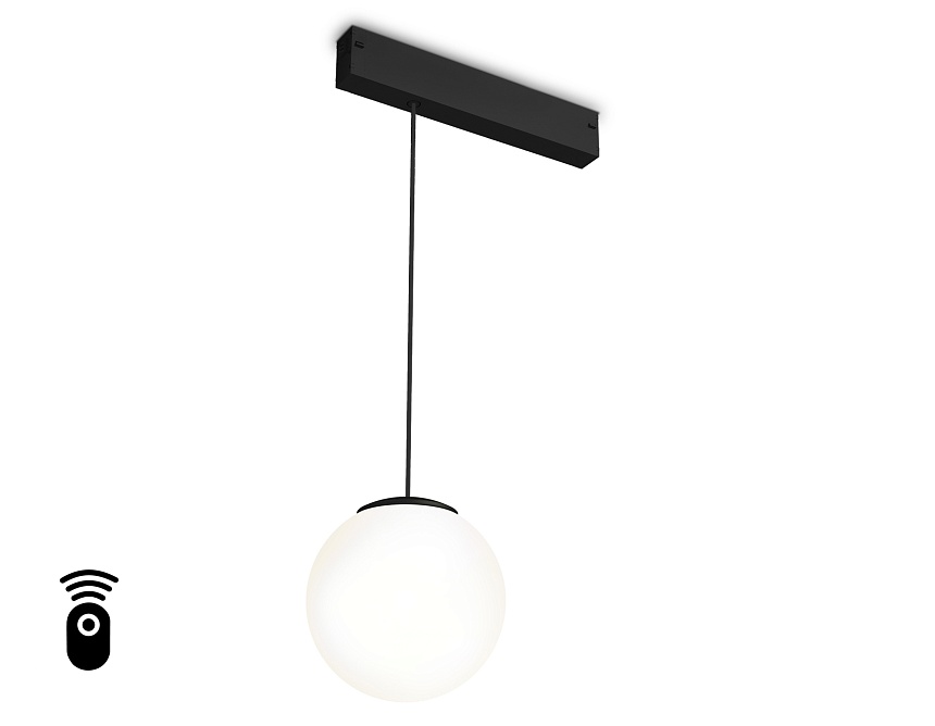 Ambrella Светильник светодиодный диммируемый для шинопровода Magnetic 220V GL1442 BK/FR черный/белый матовый IP20 10W 3000K-6400K 120° D120 H1500 (Без фото