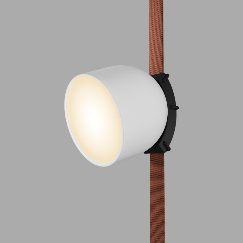 Denkirs DK5543-WH+BK Поворотный трековый светильник Belty Spot со светодиодом d100mm H107mm 48V 12W 120° 3000K IP20 белый с черным алюминий фото