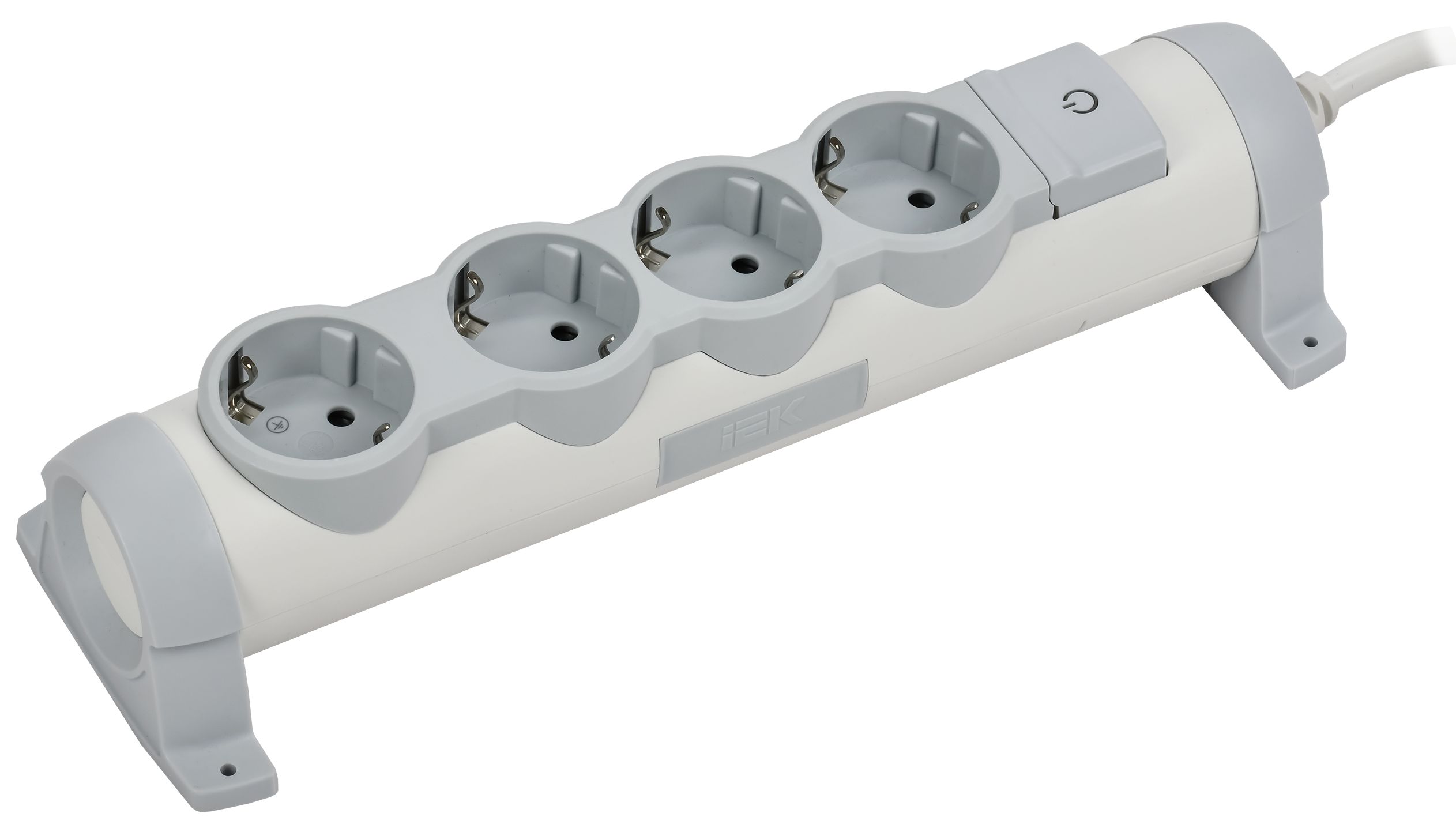 IEK COMFORT Удлинитель У04К 4 места 5м 3х1,5мм2 16А бел. фото