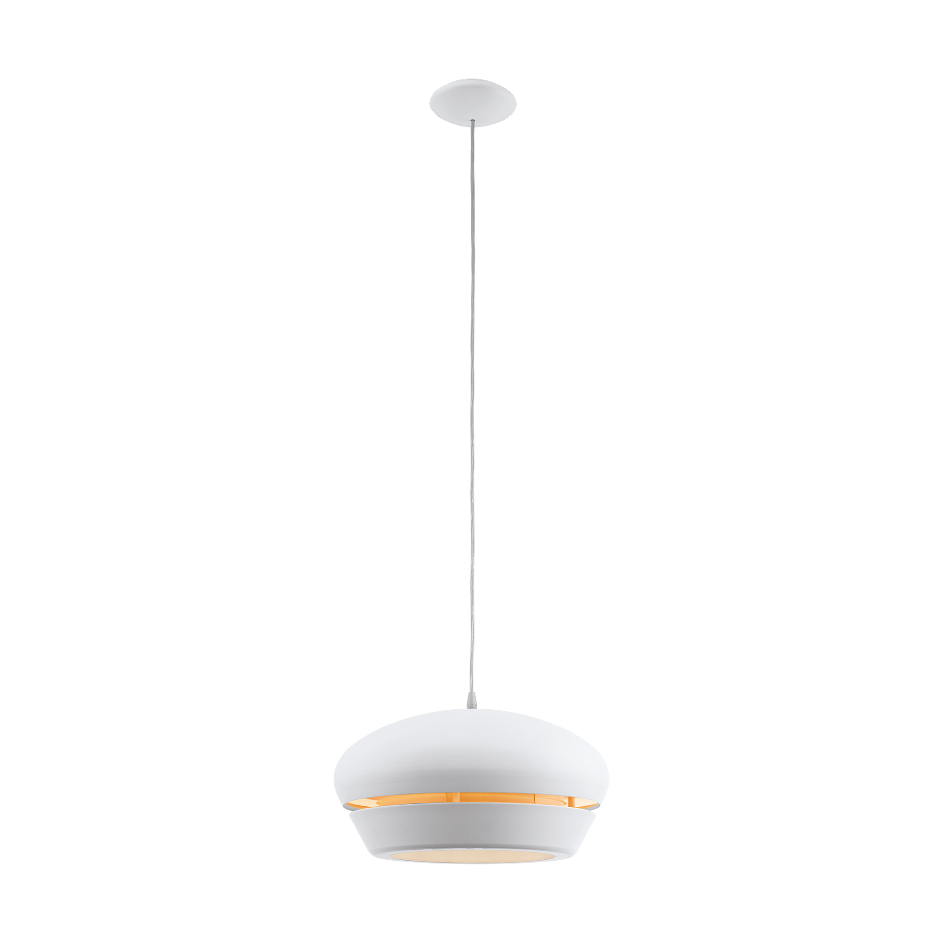 Eglo 96888 Подвес FOSALBA с цветн. фильтрами, 1х60W (E27), Ø395, H1100, сталь, белый/пластик, белый фото