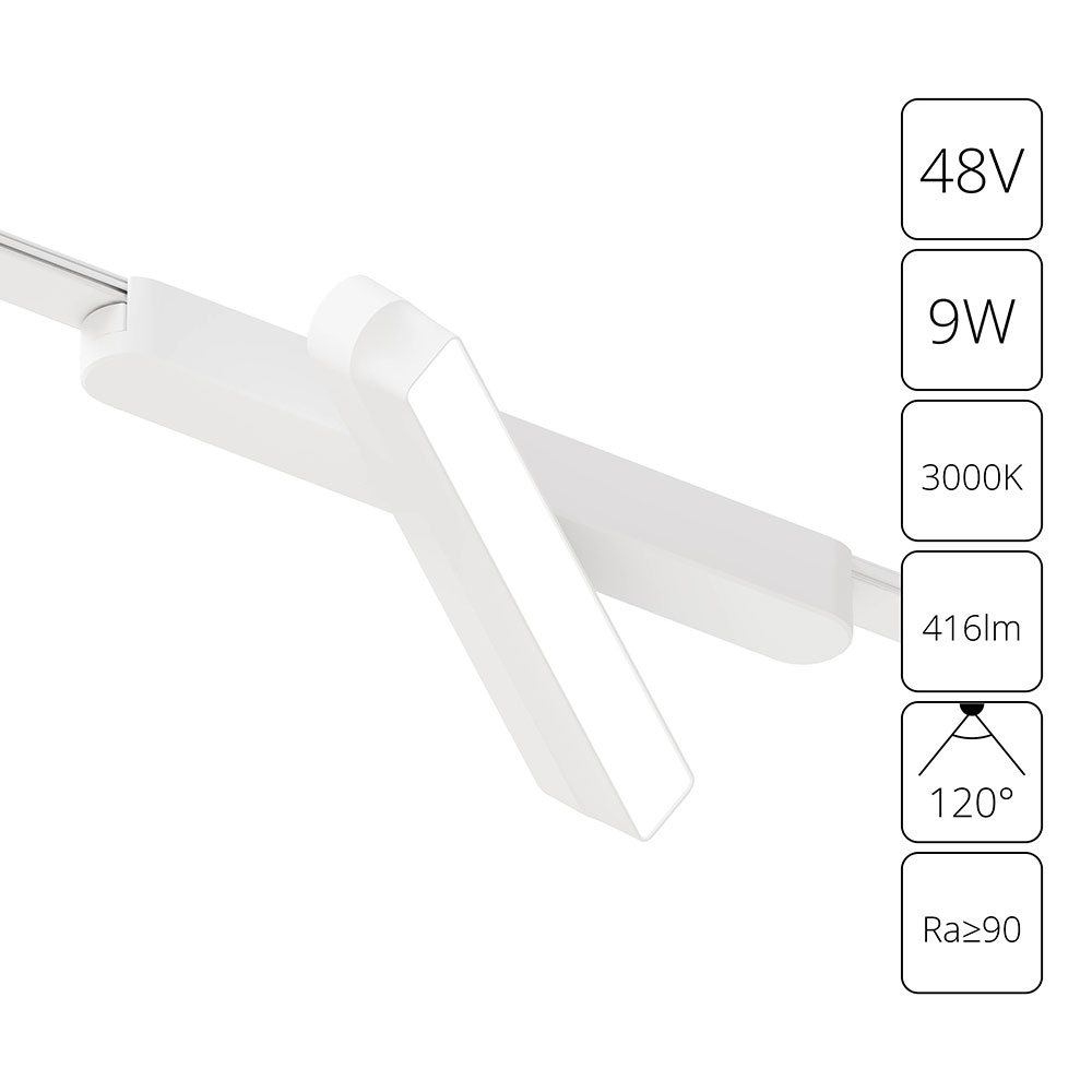 Arte Lamp A1160PL-1WH СВЕТИЛЬНИК ПОТОЛОЧНЫЙ RAPID 48В 9Вт 416лм 3000К 90+ 120° фото