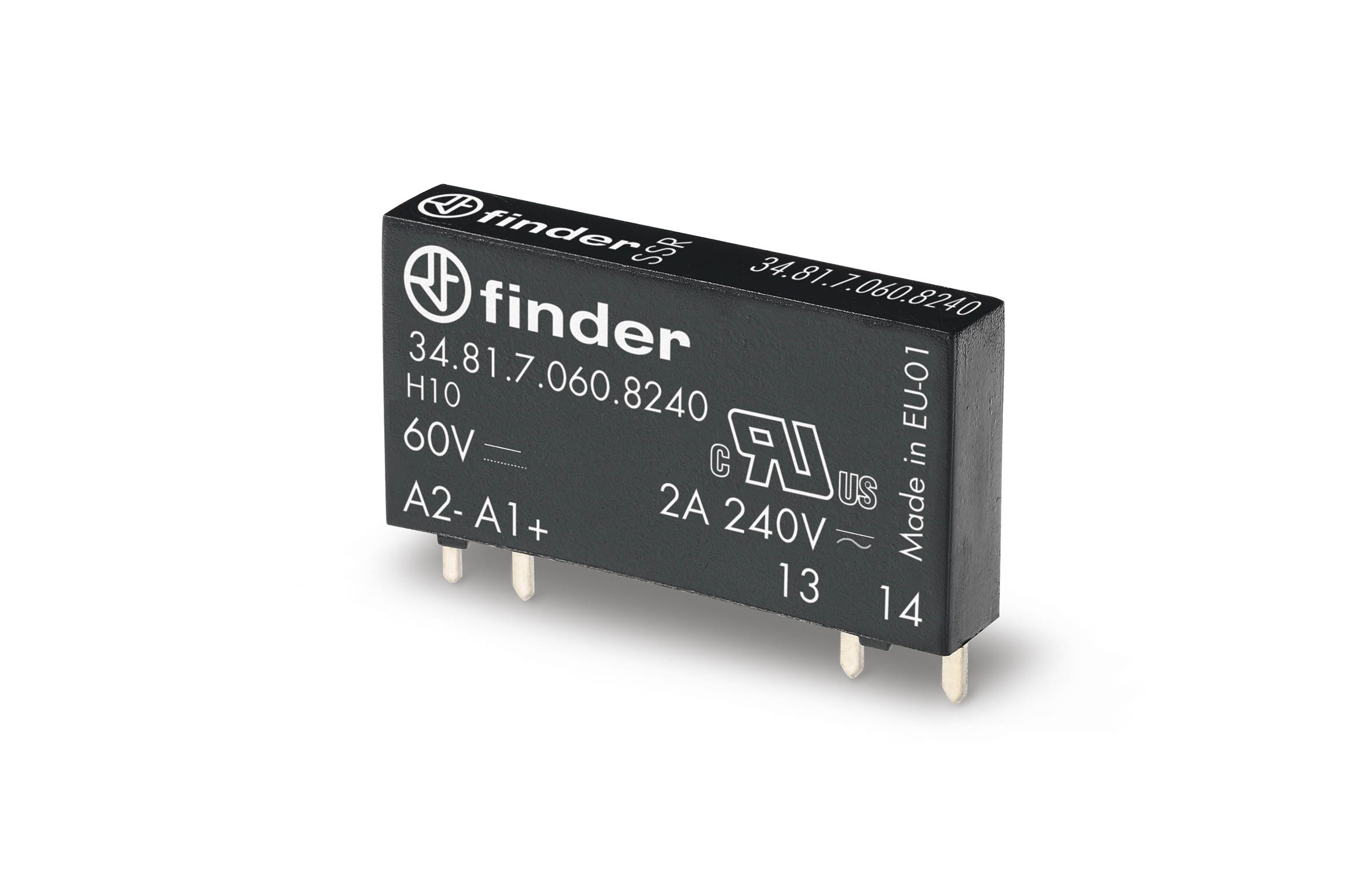 Finder Ультратонкое твердотельное реле; монтаж на печатную плату; выход 2A(240В AC); вход 5В DC; влагозащита RTIII фото