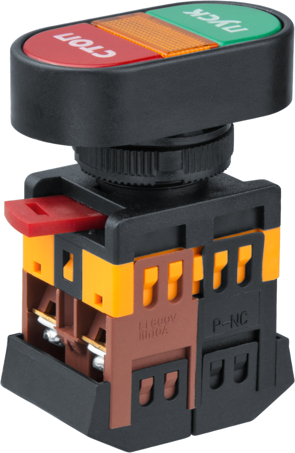 Кнопка Navigator NBI-B-02 Пуск-Стоп d22мм 230В NO+NC (240/20/1)