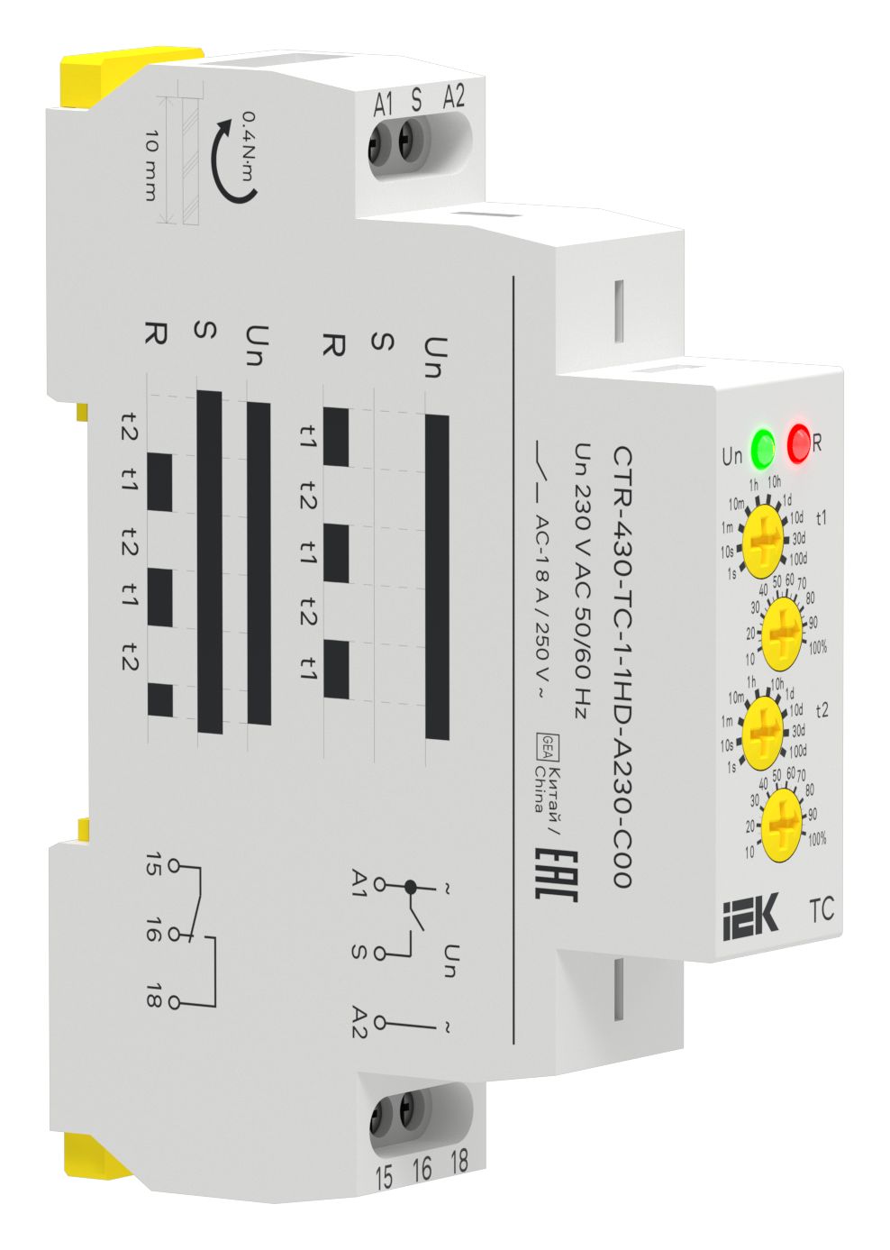 Реле циклическое TC 1 конт. 230В AC IEK. фото