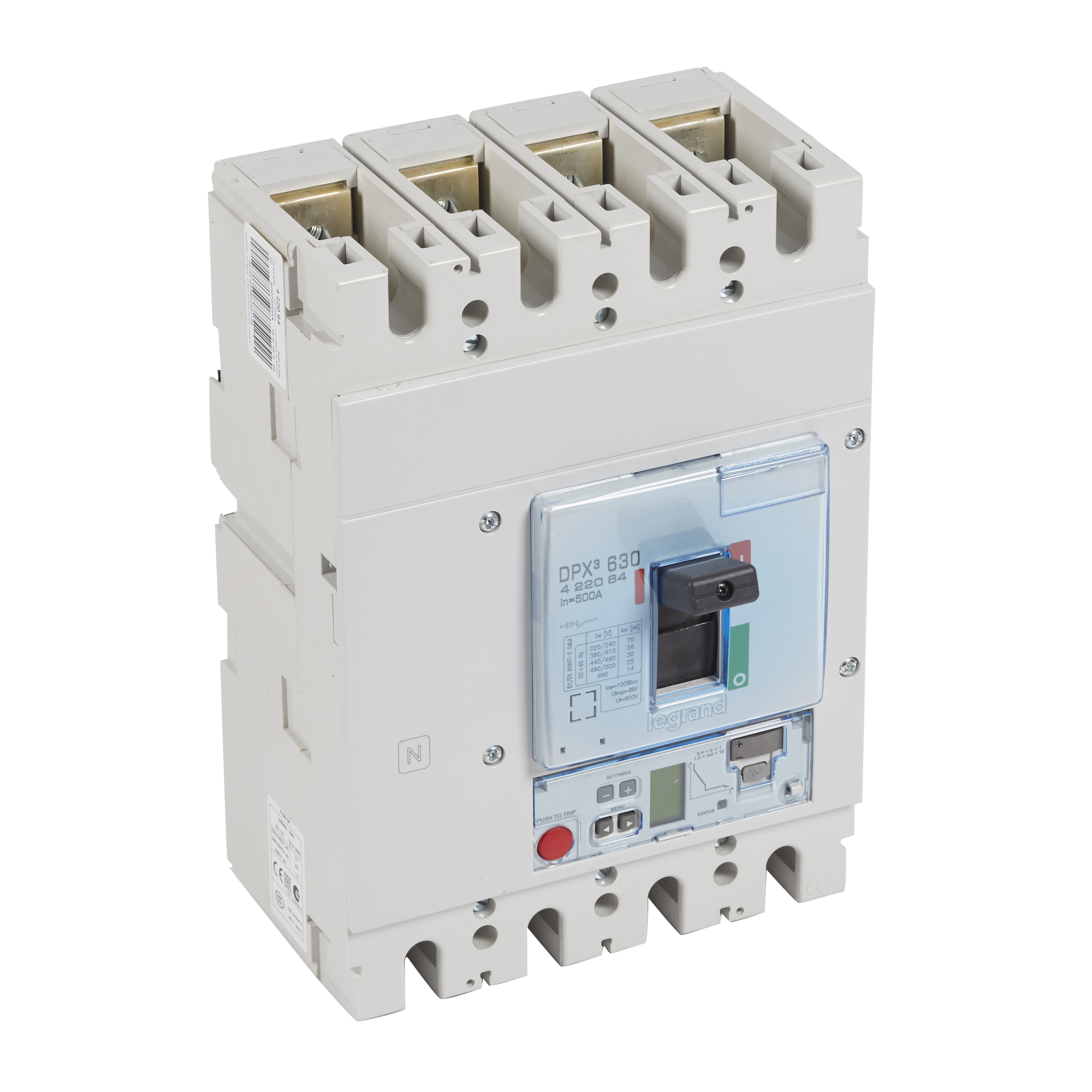 Legrand DPX3 630 Автоматический выключатель 4P 500А 36kA/эл.расц.S2. фото
