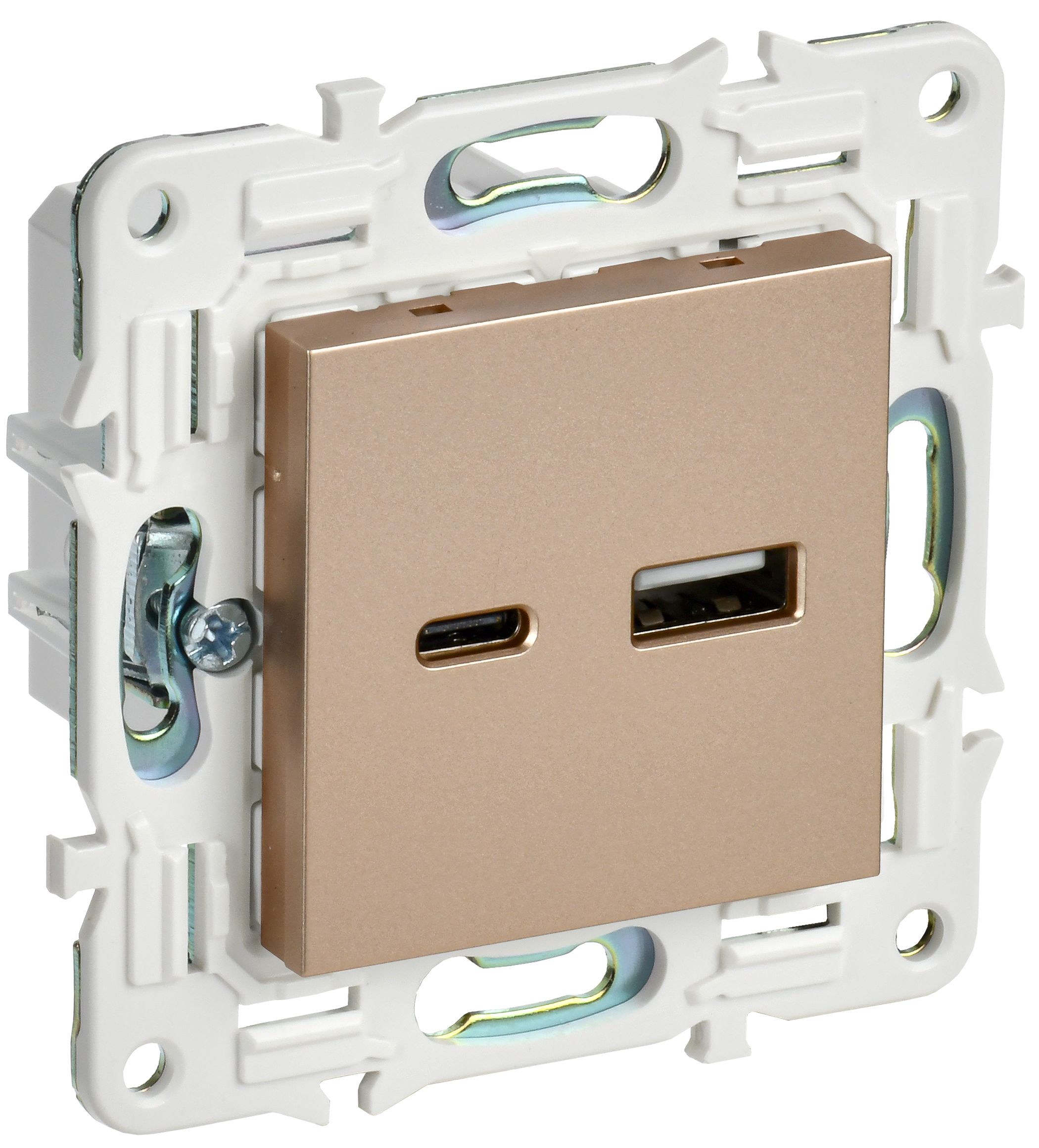 IEK SKANDY Песочный Розетка USB A+C 18Вт SK-R13Sa фото