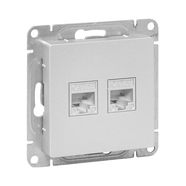 EKF Механизм розетки RJ45 - 2шт, (cat5), алюминий Эпика фото