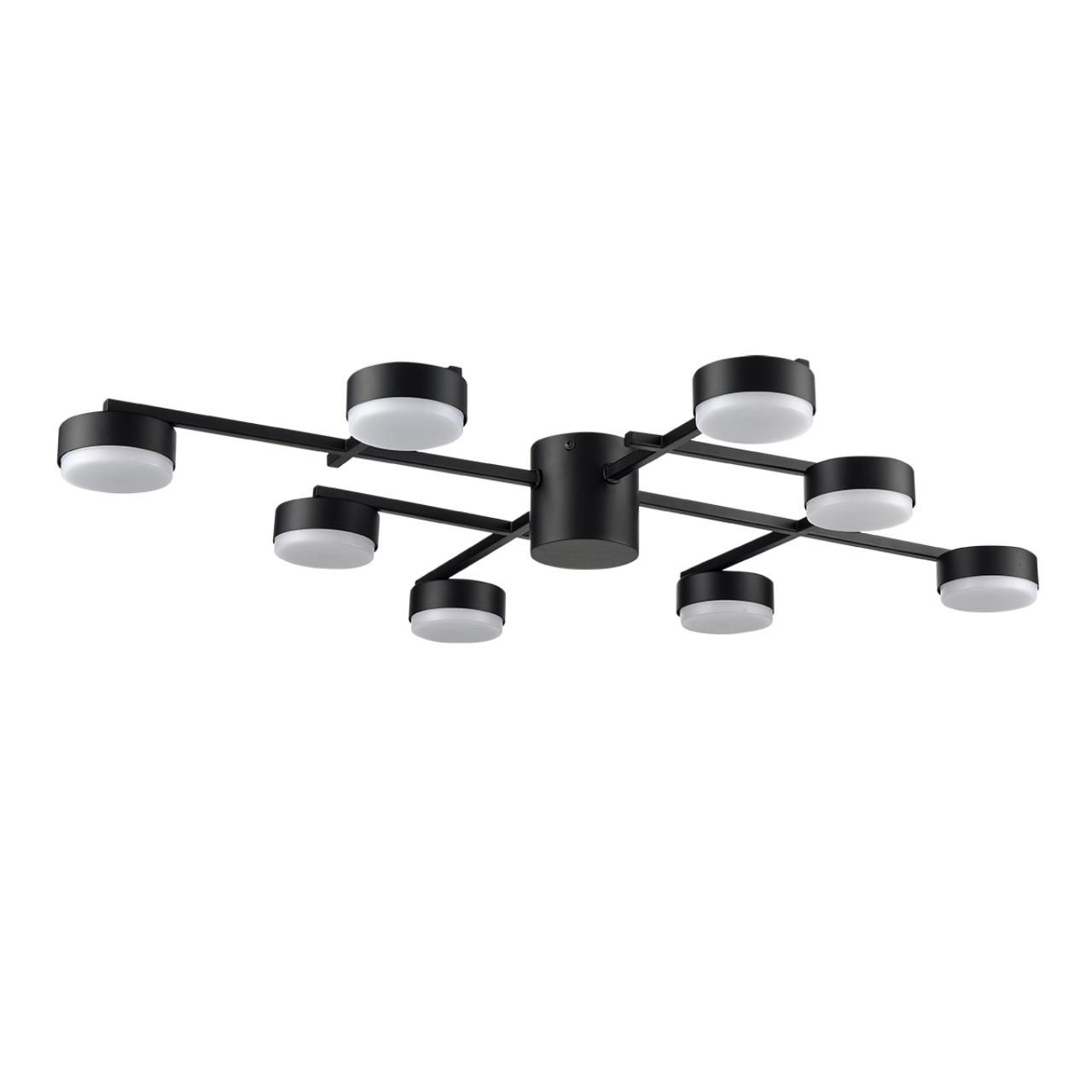 Lumion 8186/8C COMFI LN25 черный, металл Люстра потолочная LED GX53 8*7W 220V DABRA фото