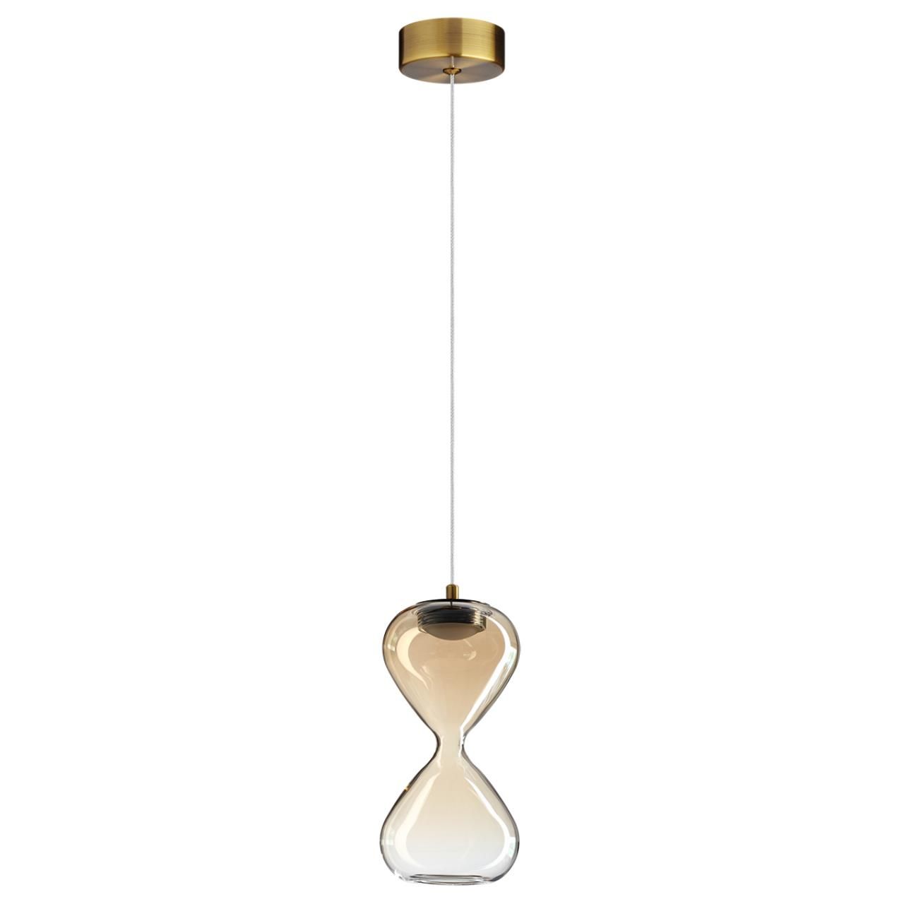 Odeon Light 5093/4LA PENDANT ODL25 415 античн.бронза/янтарный градиент/прозрачн./металл/стекло Подвес LED 4W 4000K 388Лм GLESSI фото