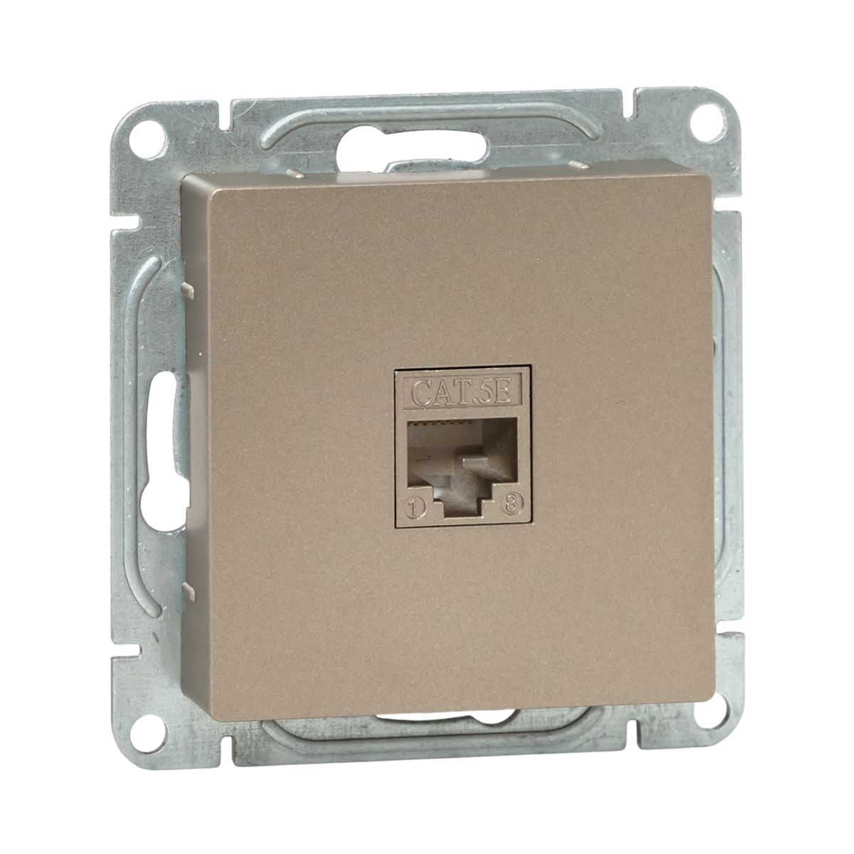 EKF Механизм розетки RJ45 (cat5), шампань Эпика фото