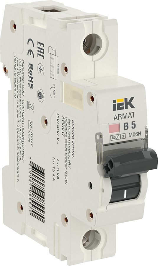 IEK ARMAT Автоматический выключатель M06N 1P B 5А фото