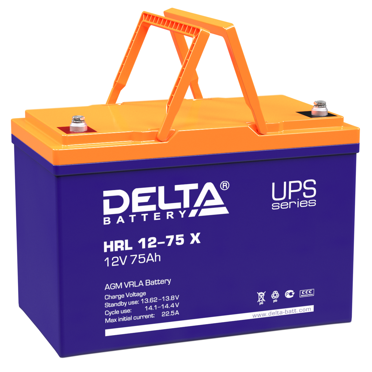 Delta Аккумулятор HRL 12-75 X (12V/75Ah) фото