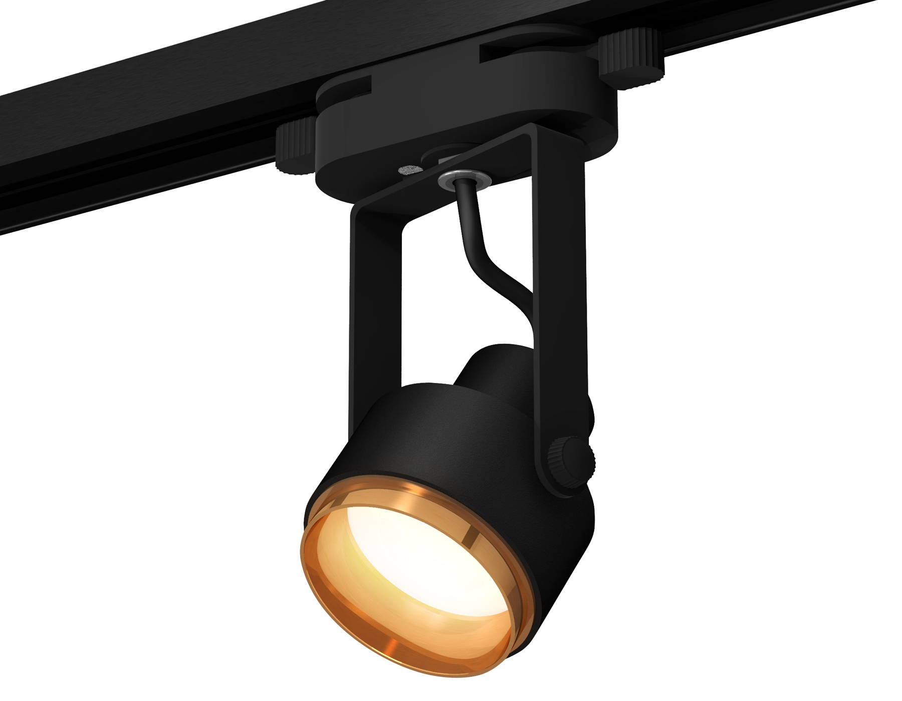 Ambrella Комплект трекового однофазного светильника XT6602023 PBK/PYG черный полированный/золото желтое полированное MR16 GU10 (C6602, N6124) фото