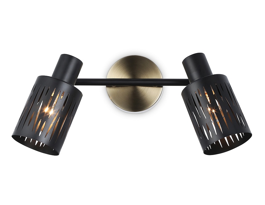 Ambrella Светильник накладной TR8668/2 BK/SB чёрный/бронза E14/2 max 60W 360*100*190 фото