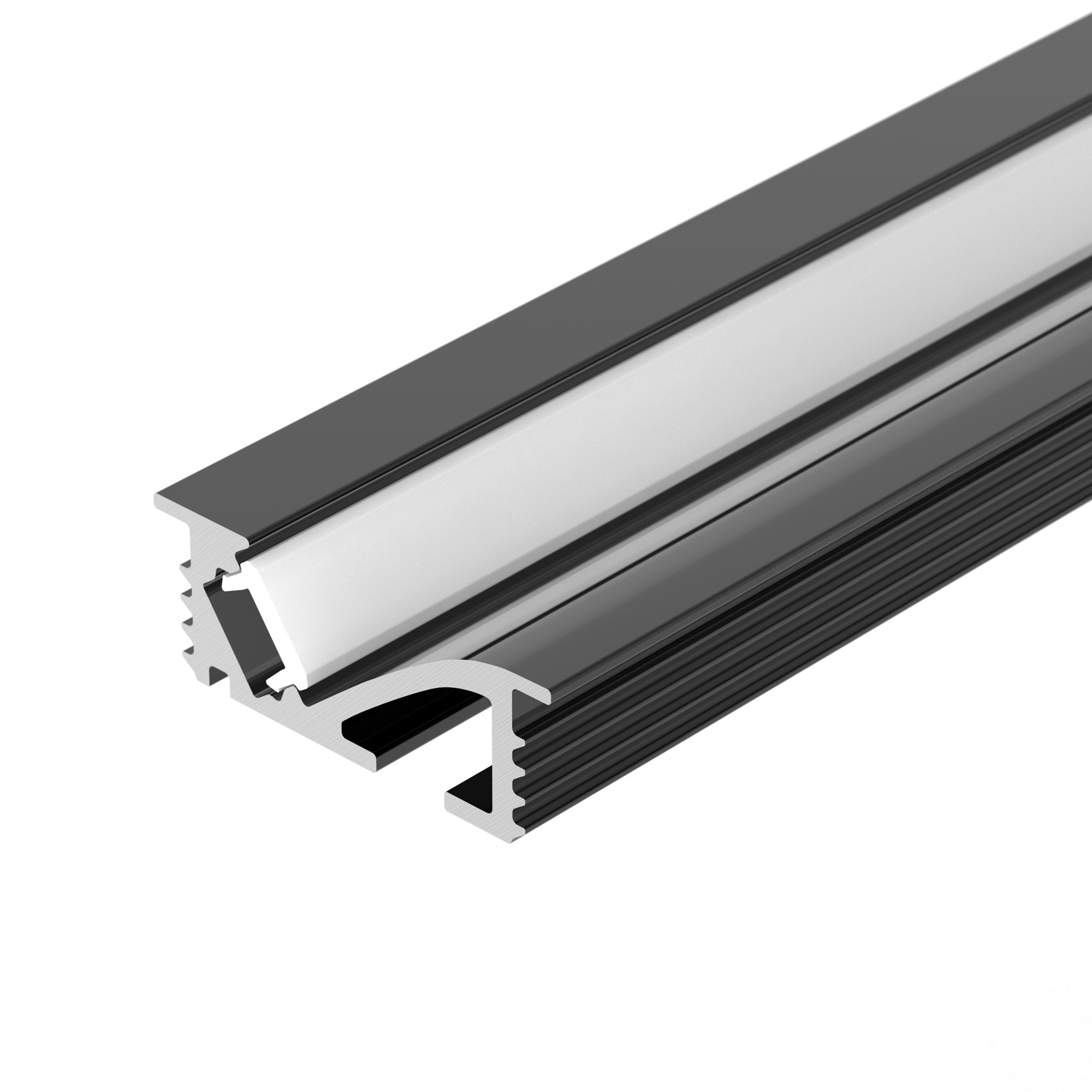 Профиль SL-BEVEL-W21-F-2000 ANOD BLACK (Arlight, Алюминий) фото