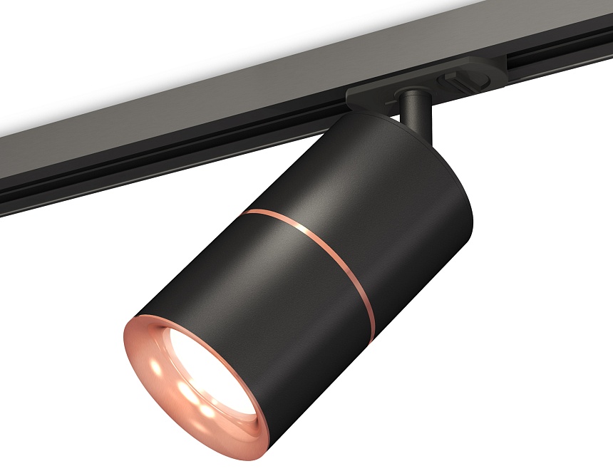 Ambrella Комплект трекового светильника XT7402041 SBK/PPG черный песок/золото розовое полированное MR16 GU5.3 (A2537, C7402, A2073, C7402, N7015) фото