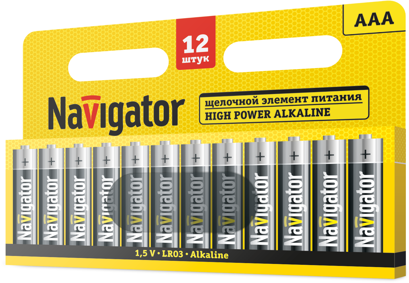 Элемент питания Navigator NBT-01 (AAA LR03 BP12) (480/240/12)