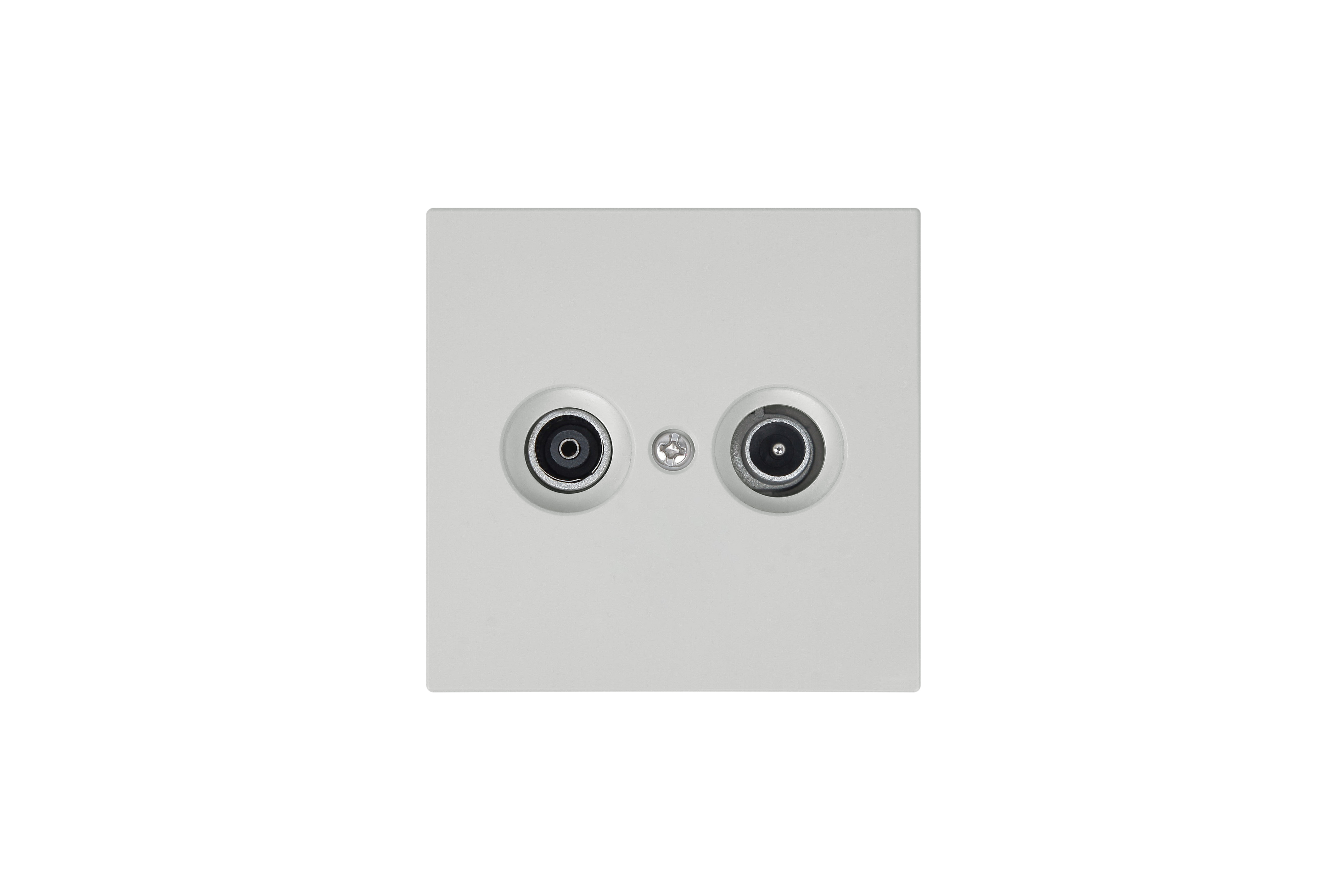 Jasmart FD Матовый тауп (soft touch) Розетка TV+FM Φ9.5mm проходная фото