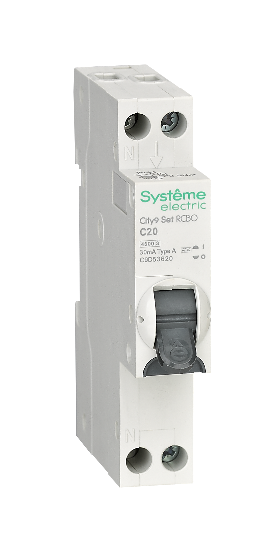 Systeme Electric City9 АВДТ 1П+Н C20 4500A 30мА A 18мм фото