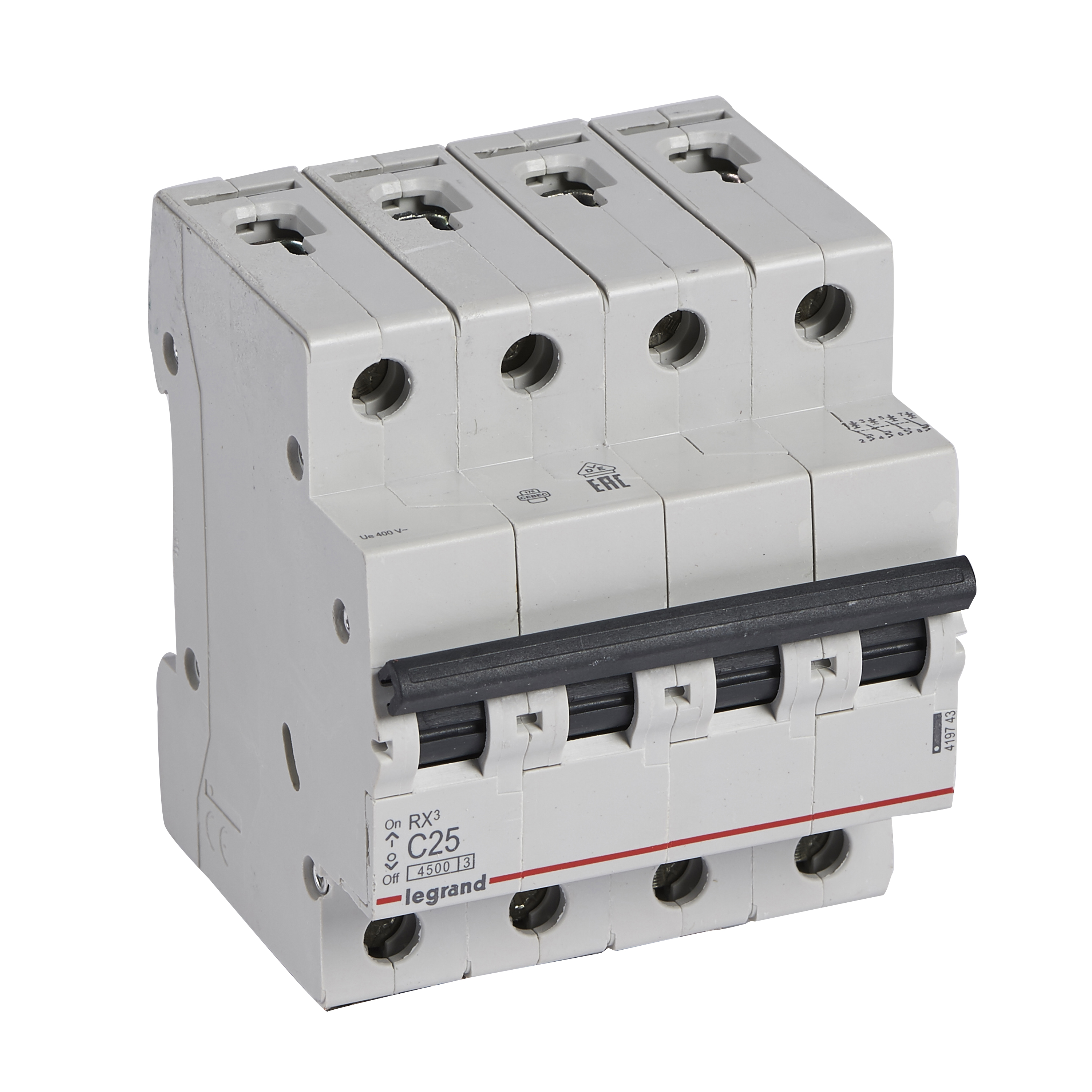 Legrand RX3 Автоматический выключатель 4P 25А (C) 4,5kA. фото