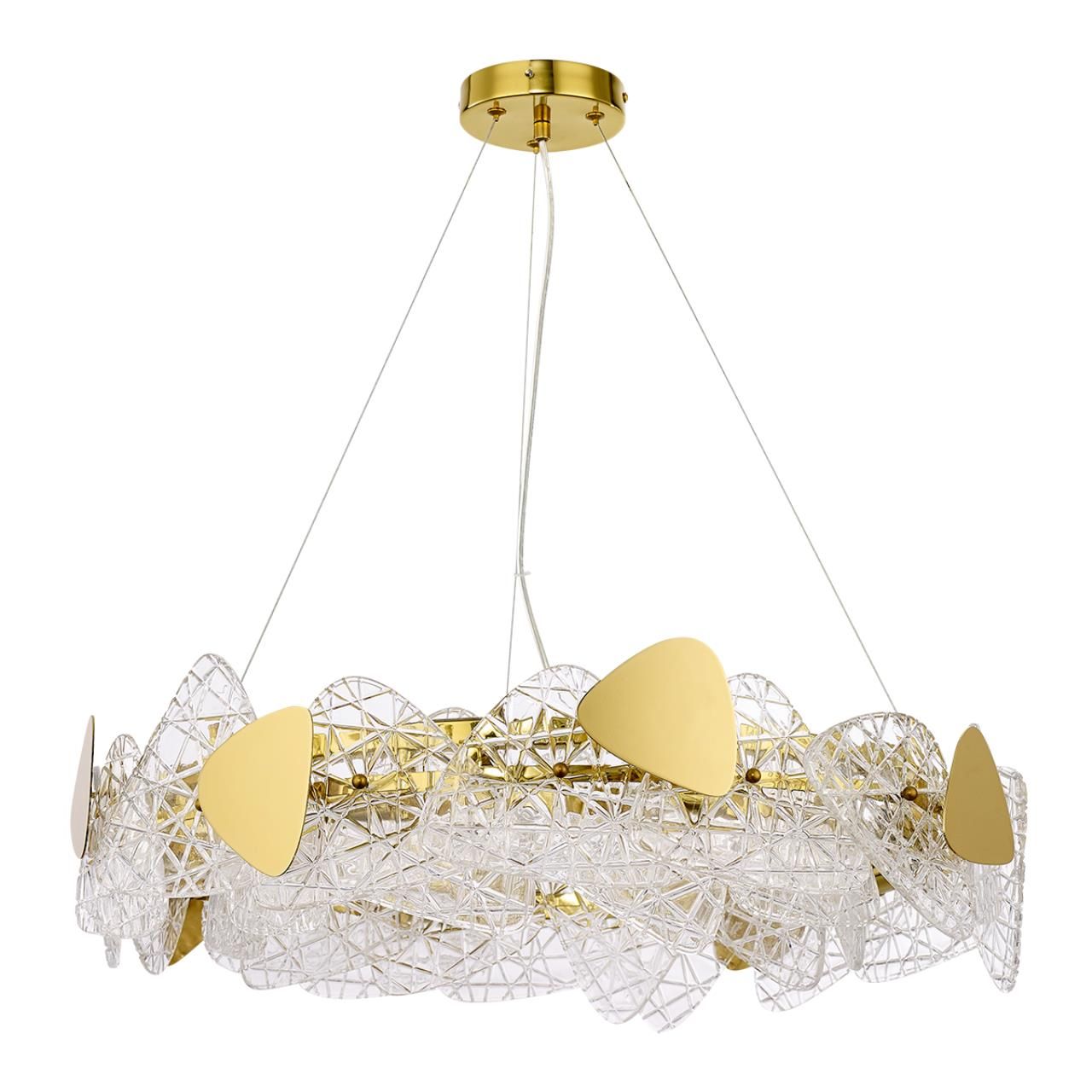 Lumion 6582/8 NEOCLASSI LN24 золотой/прозрачный, золотой металл/стекло, металл Люстра подвесная E14 8*40W 220V QUEENY фото
