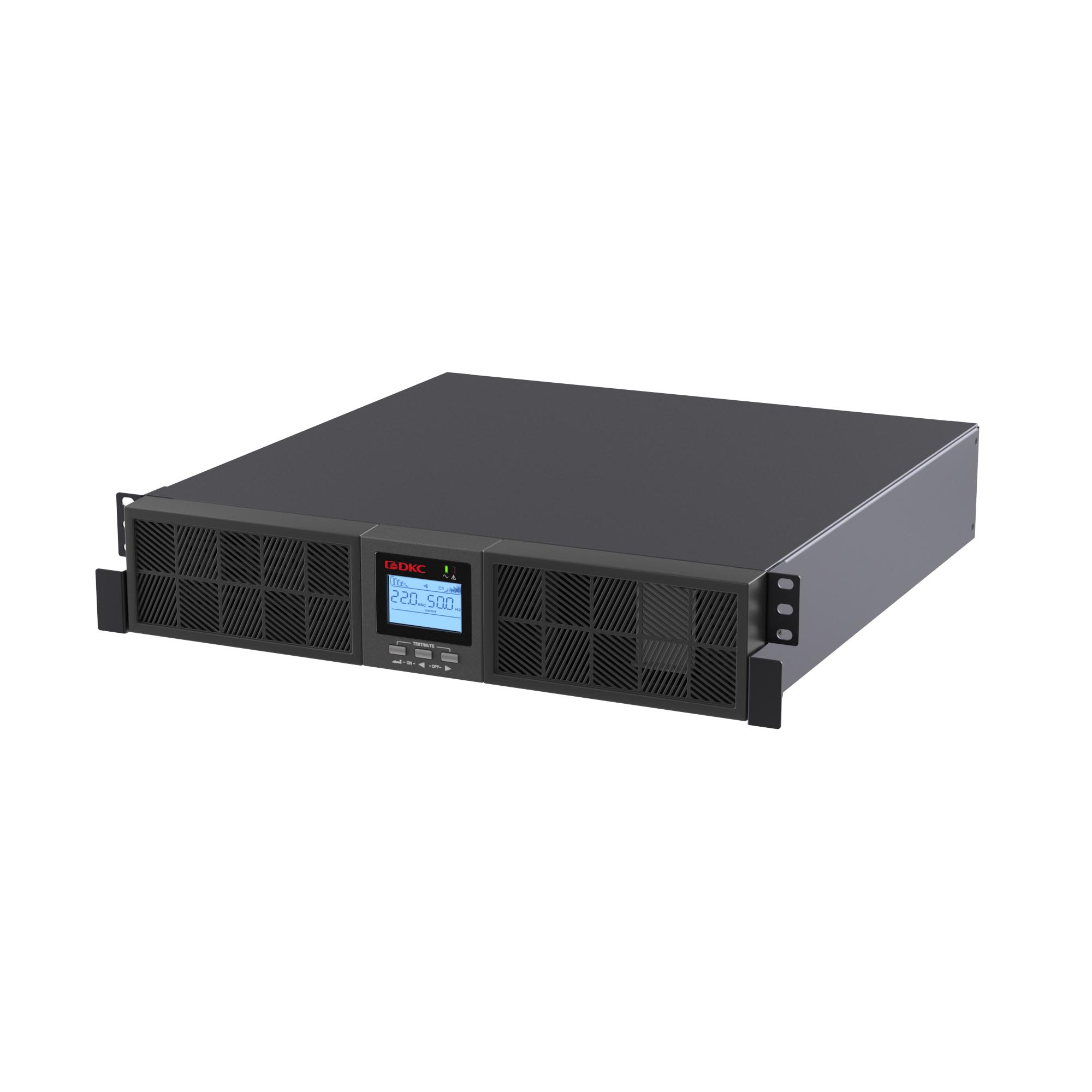 DKC Онлайн ИБП ДКС серии Small Rackmount, 3000 ВА/2700 Вт, 1/1, 8xIEC C13, EPO, USB, RS-232, Rack 2U, з/у 6А, без АКБ фото