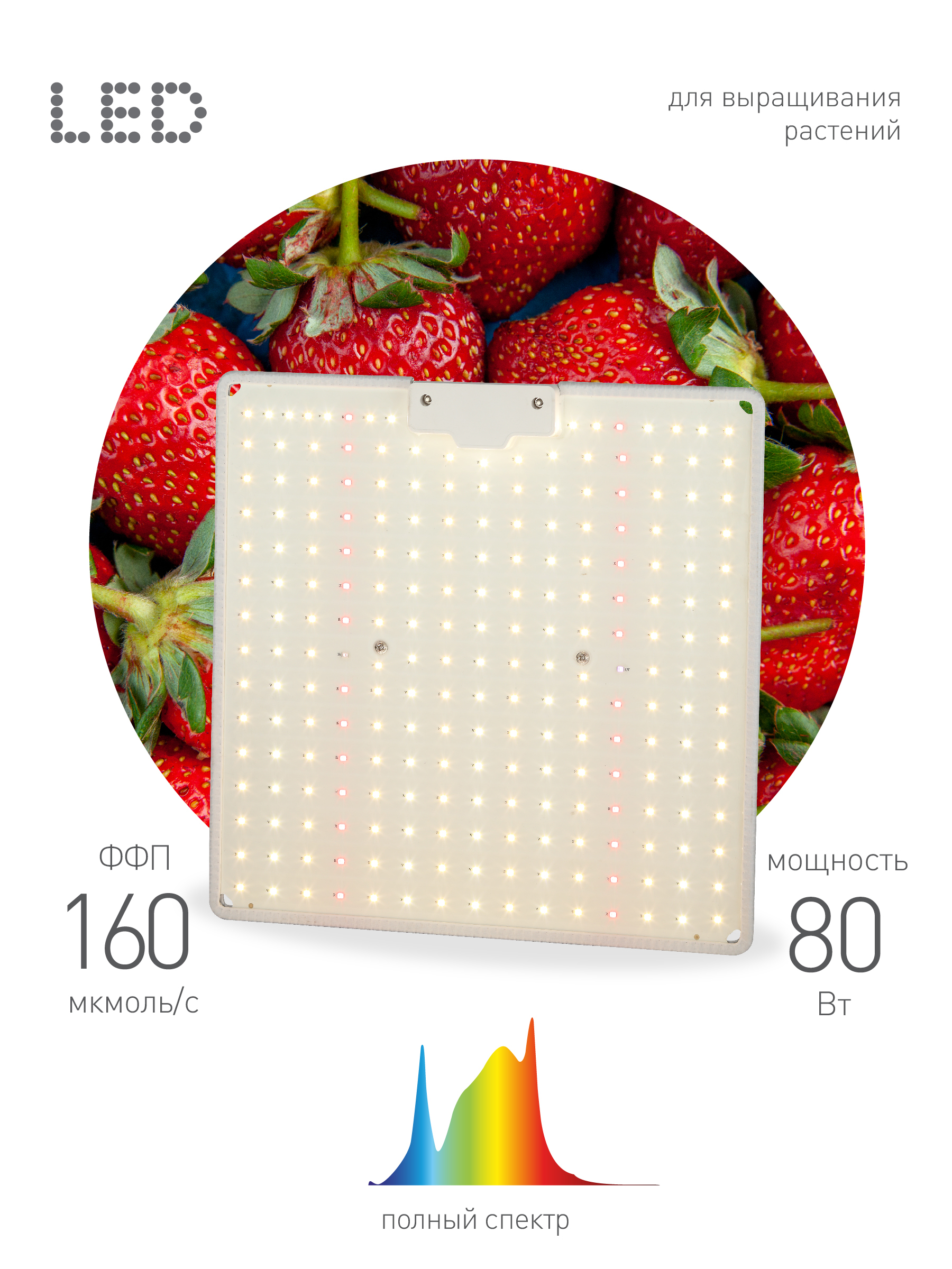 ЭРА Квантум борд FITO-80W-LED-QB Quantum board фитопрожектор полного спектра 80 Вт 3500К фото