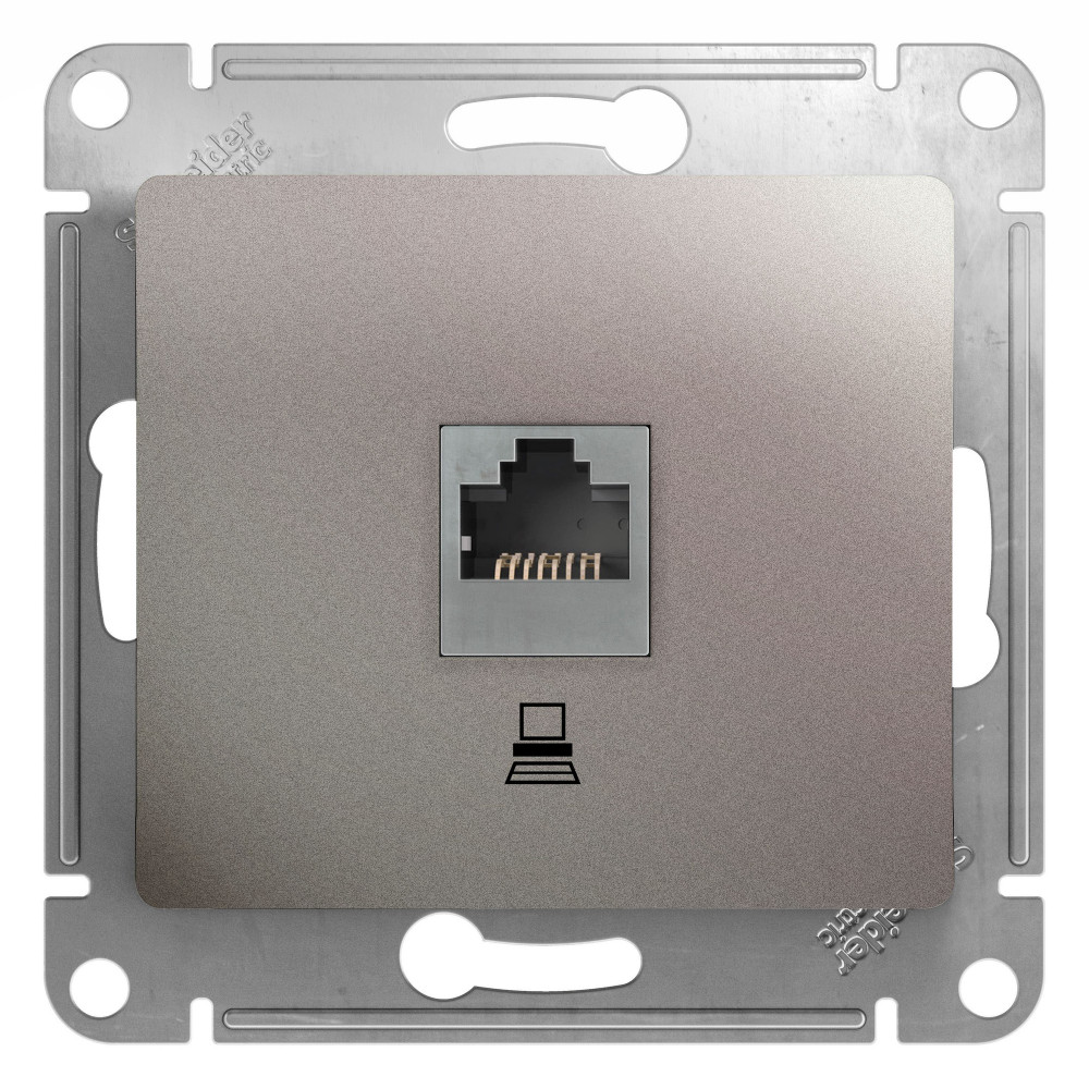 Systeme Electric Glossa Платина Розетка компьютерная RJ45 кат.5E фото