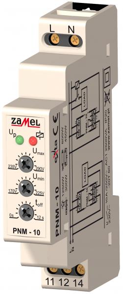 Zamel Реле напряжения 1Ф 10А рег. 170/290VAC (Umin/Umax) IP20 на DIN рейку фото