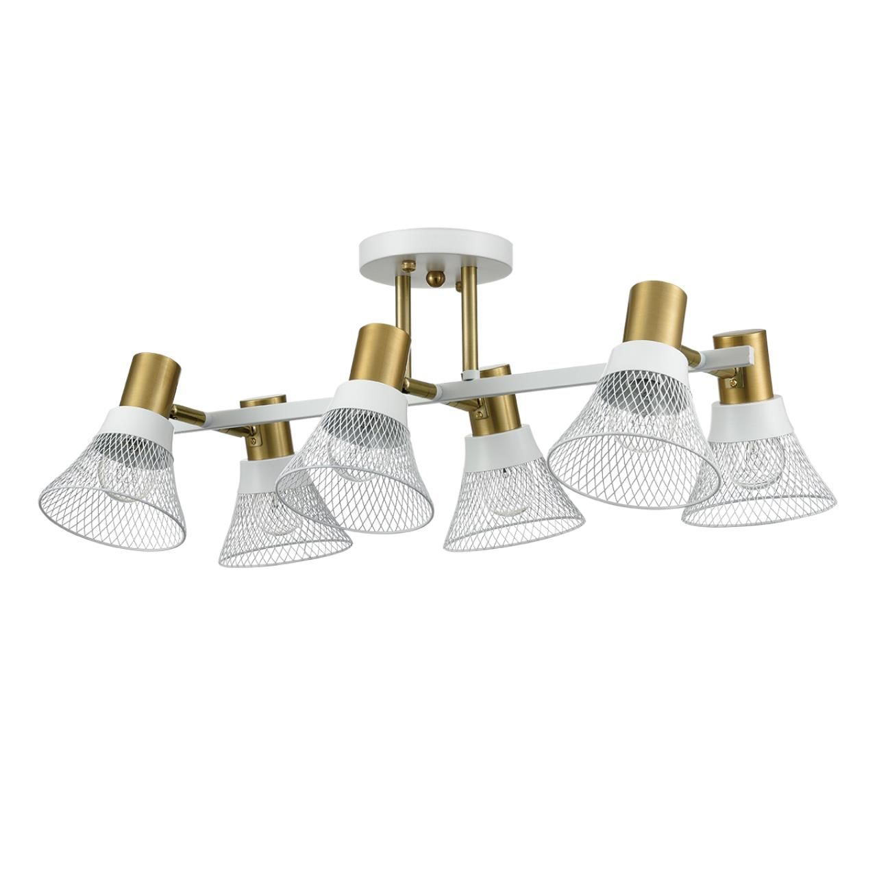 Lumion 8045/6C MODERNI LN24 белый, латунь/белый металл/металл Люстра потолочная Е14 6*40W 220V ANRIYA фото