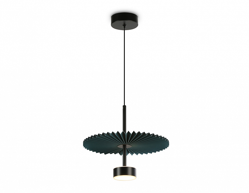 Ambrella Светильник светодиодный подвесной LH72605 BK/DB черный/синий 6W 3000K D300*20-1770 фото
