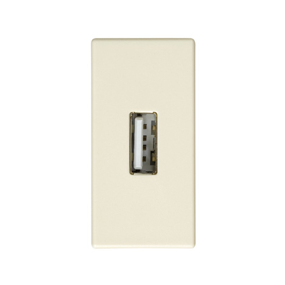Simon 27 Мех Слоновая кость Разъём USB тип 