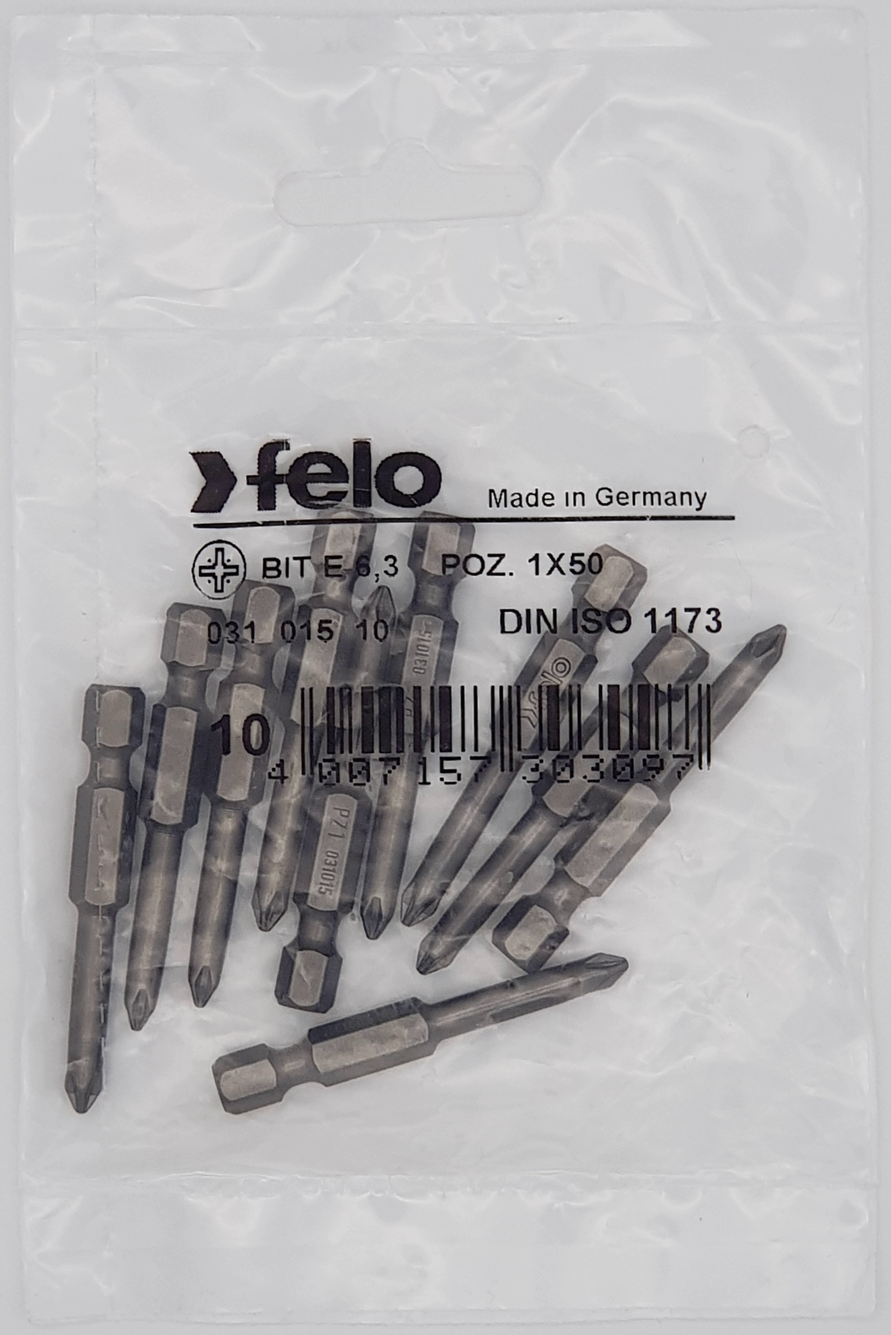 Felo Бита крестовая серия Industrial PZ 1X50, 10 шт 03101510 фото