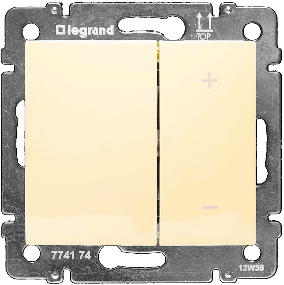 Legrand DIY Valena Крем Светорегулятор нажимной 40-600W для л/н и обмоточных т-ров. фото
